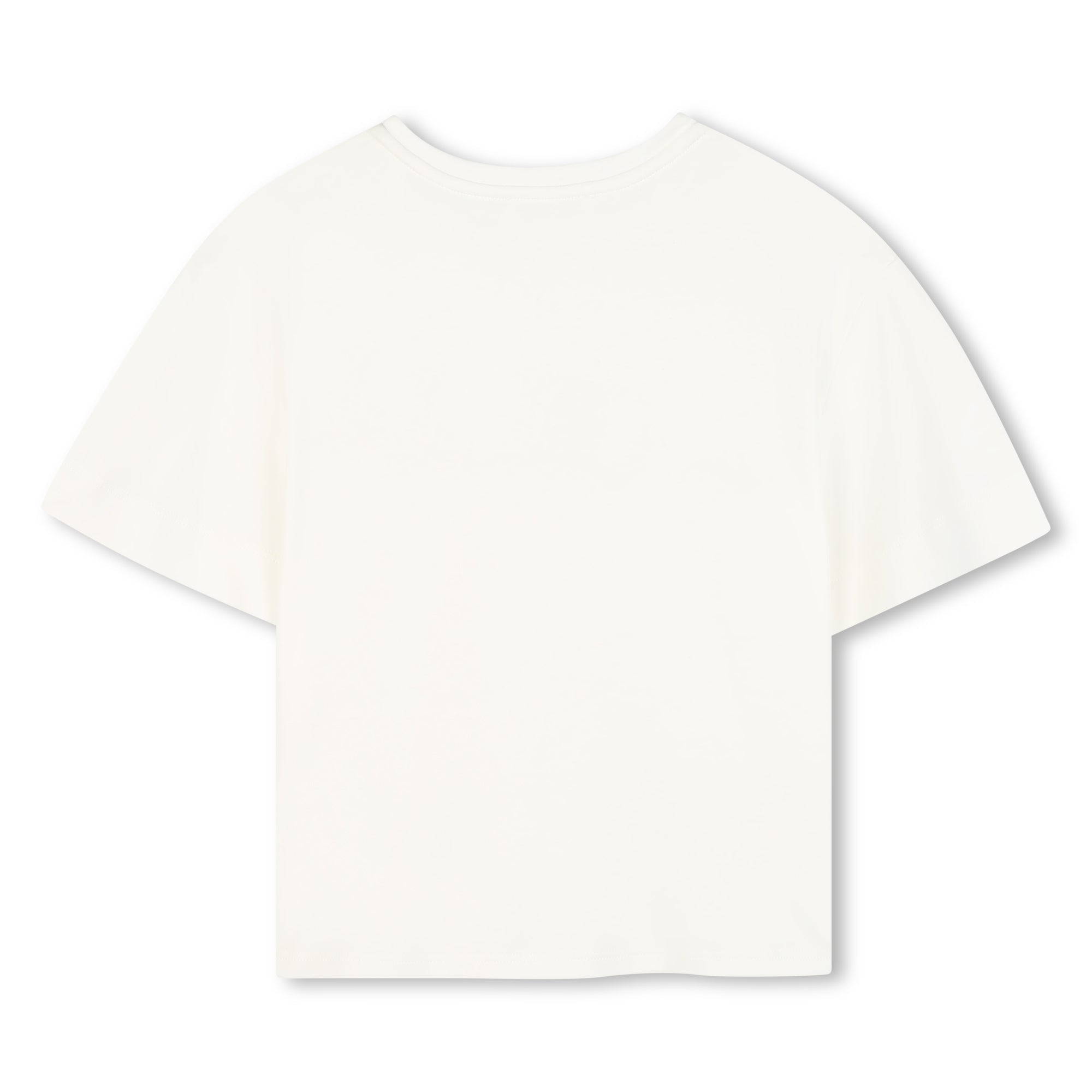 Organic Cotton Interlock Short Sleeve T-Shirt with Metallic Logo Embroidery Chloe