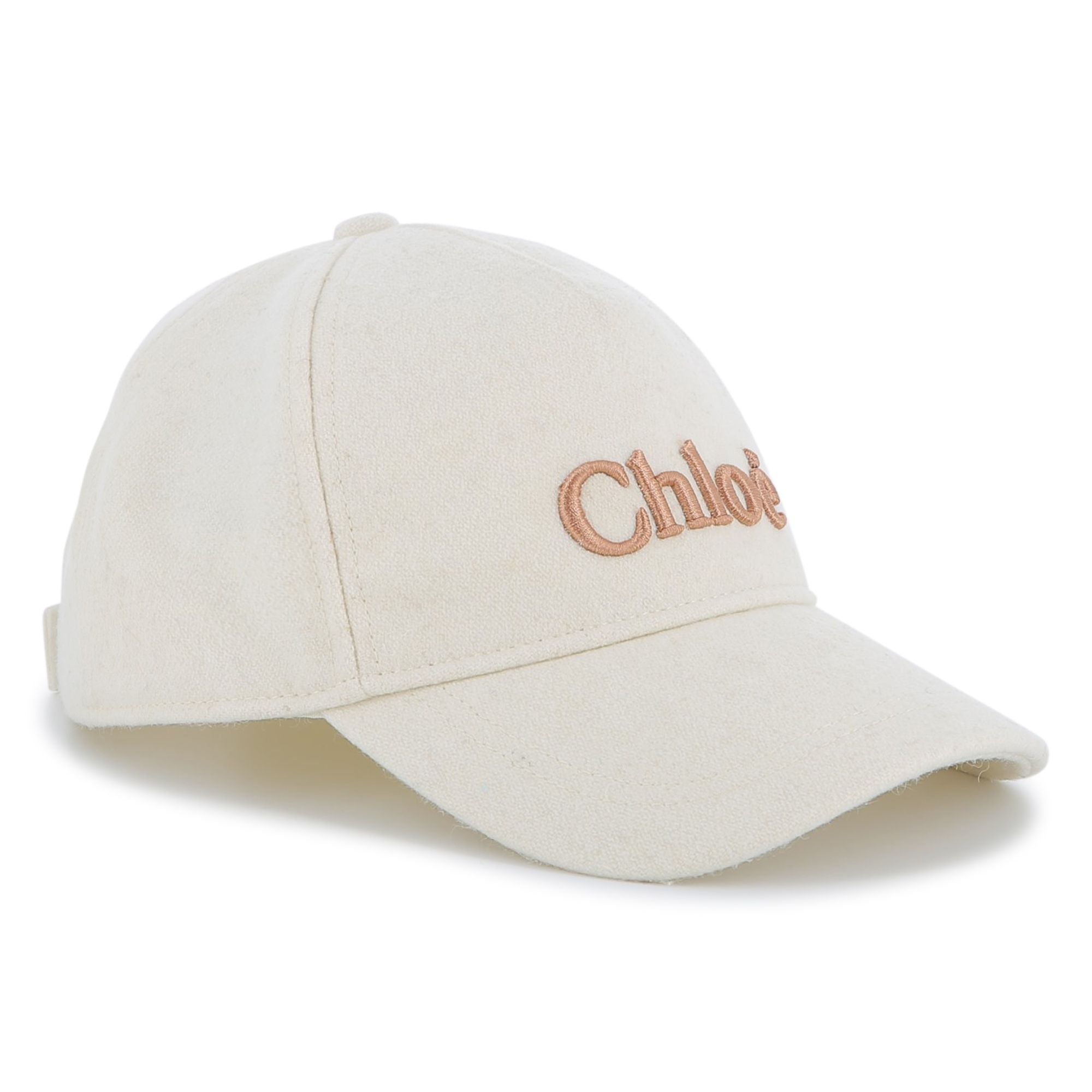 Wool Blend Broadcloth Cap with Embroidered Logo Chloe