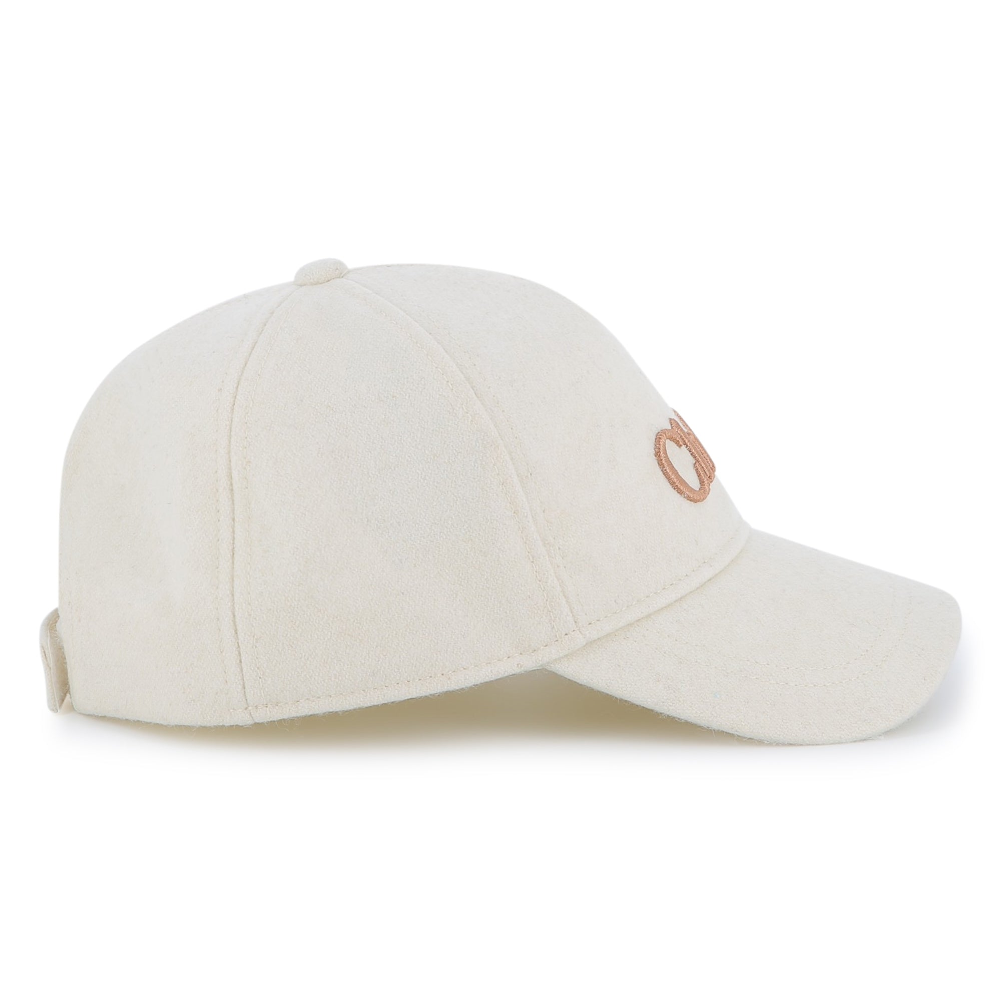 Wool Blend Broadcloth Cap with Embroidered Logo Chloe