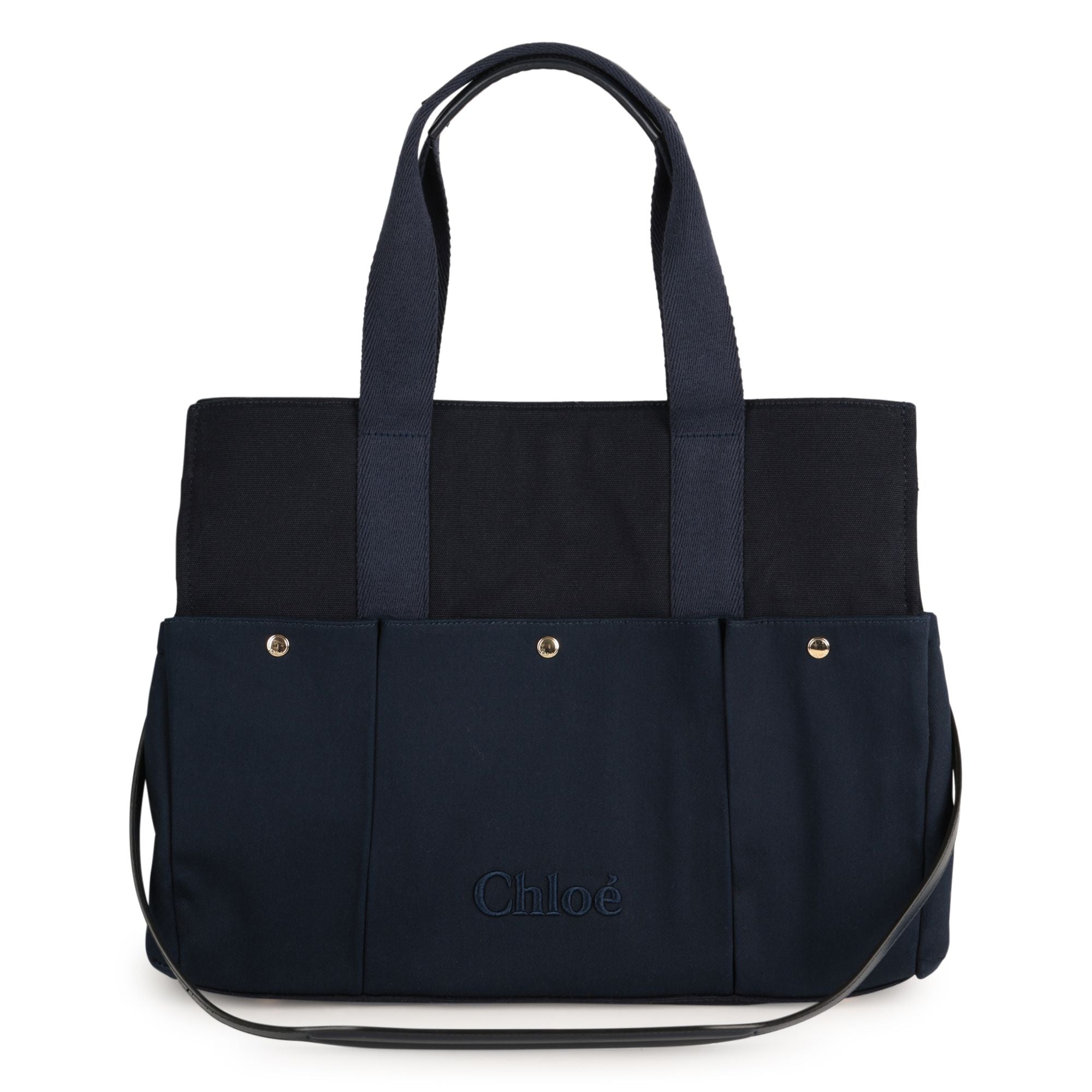 Multi-Pocket Canvas Changing Bag with Matching Accessories