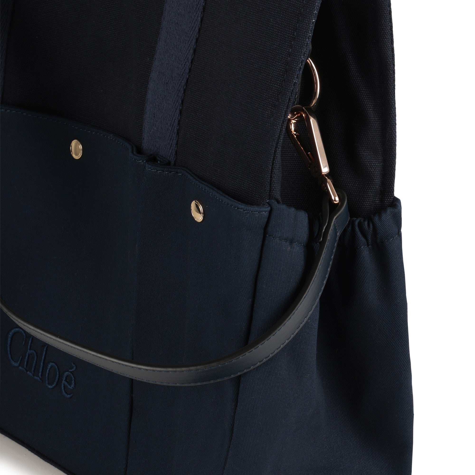 Multi-Pocket Canvas Changing Bag with Matching Accessories Chloe