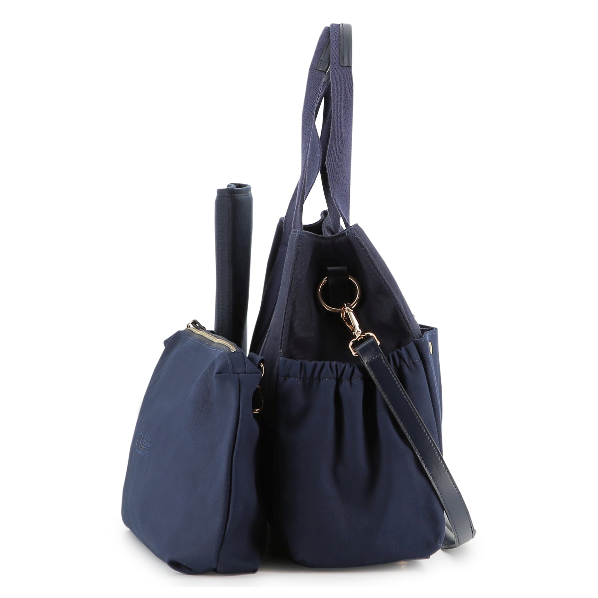 Multi-Pocket Canvas Changing Bag with Matching Accessories