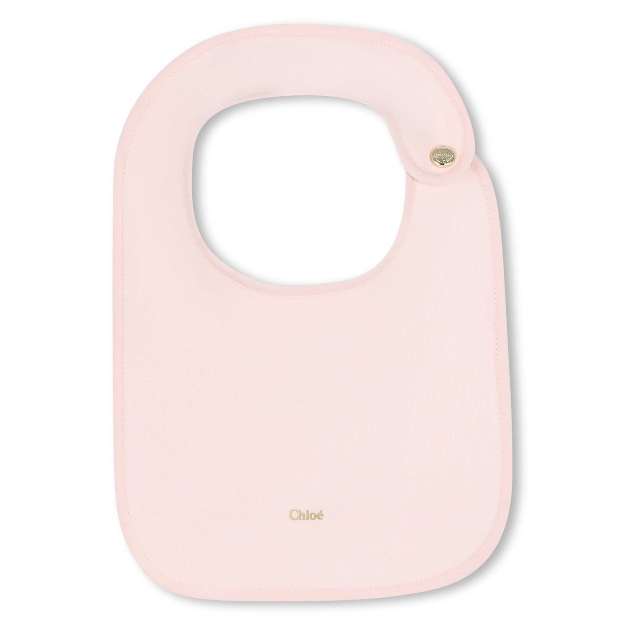 White Cotton Babygrow with Two Bibs Gift Set in Ivory and Pink