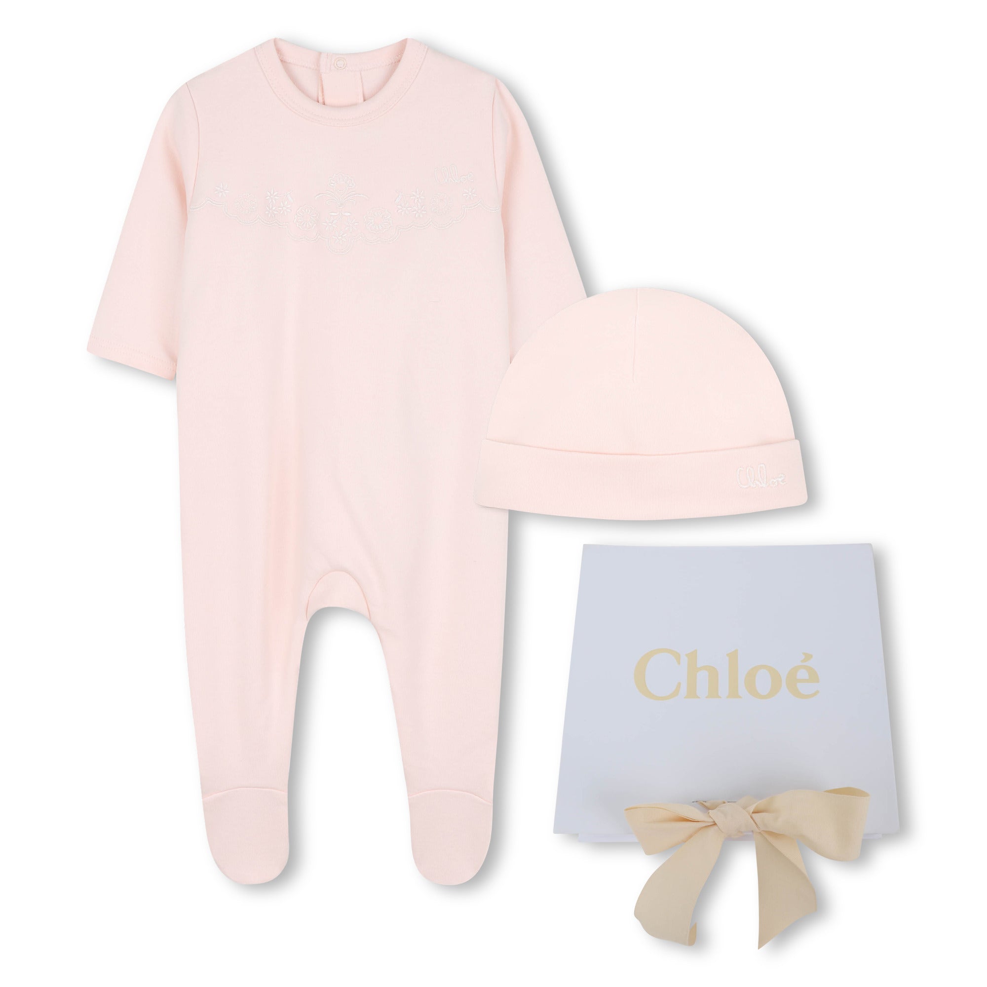 Organic Cotton Baby Pyjamas Set with Matching Beanie