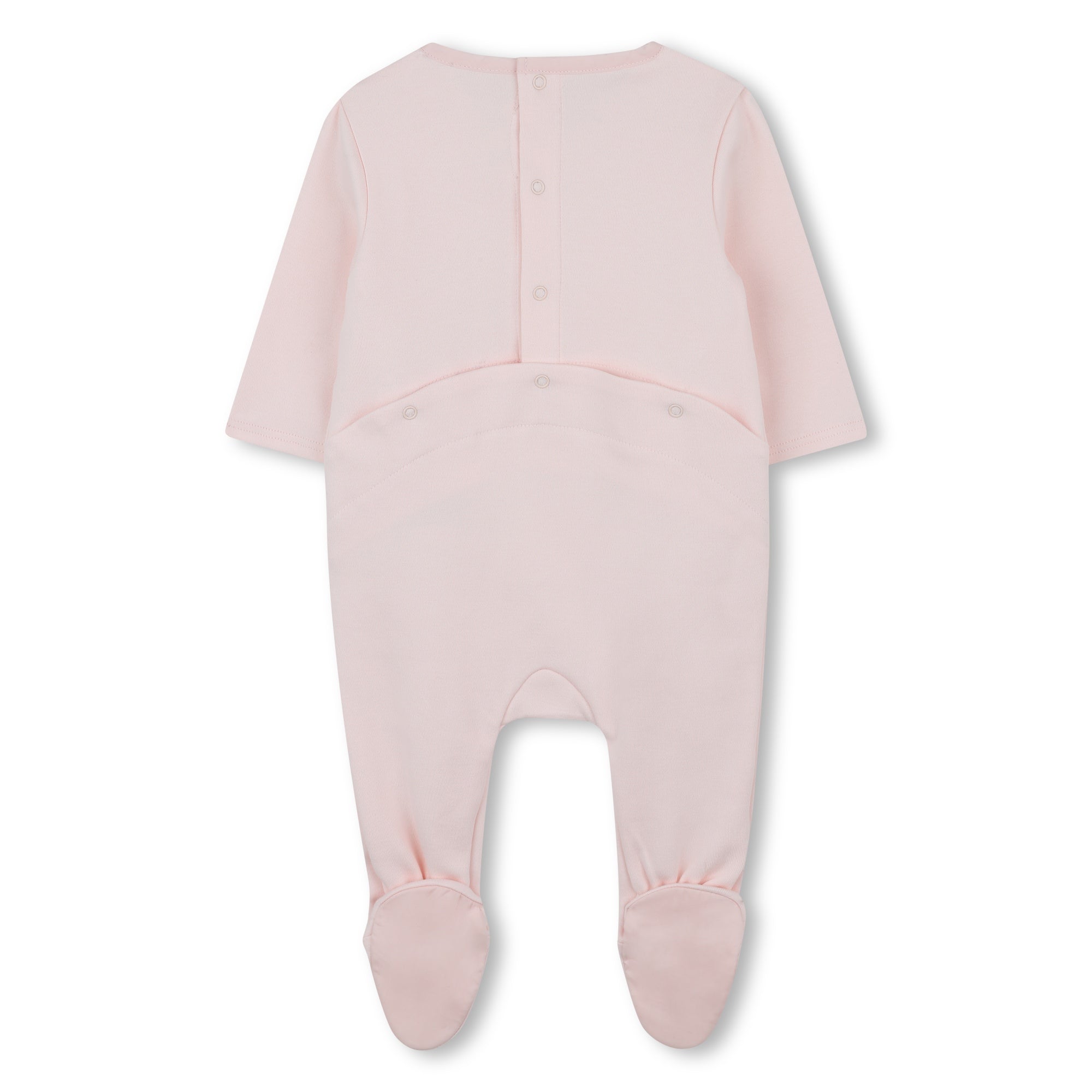 Pink Cotton Sleepsuit and Blanket Gift Set with Embroidered Logo Chloé