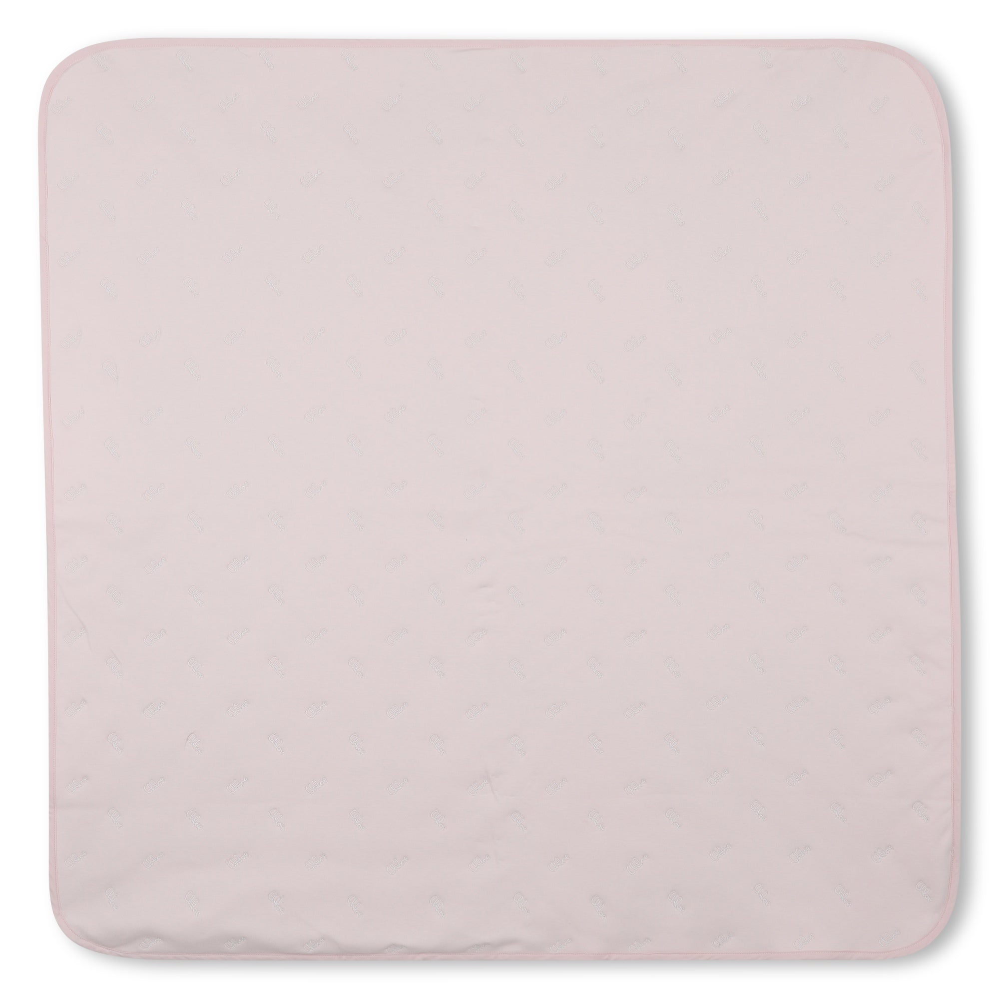 Pink Cotton Sleepsuit and Blanket Gift Set with Embroidered Logo Chloé