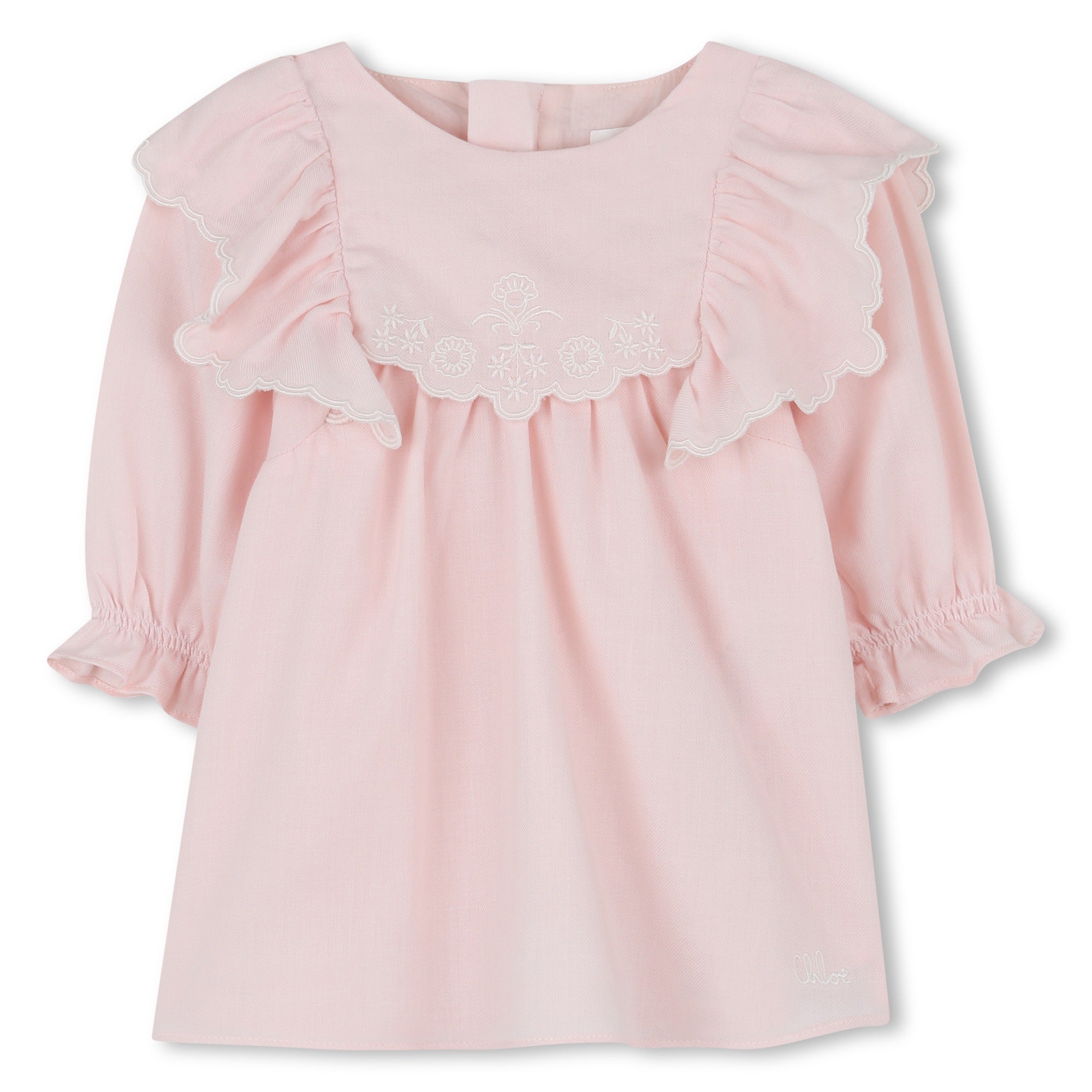 Organic Cotton Baby Dress and Leggings Set with Embroidered Detailing