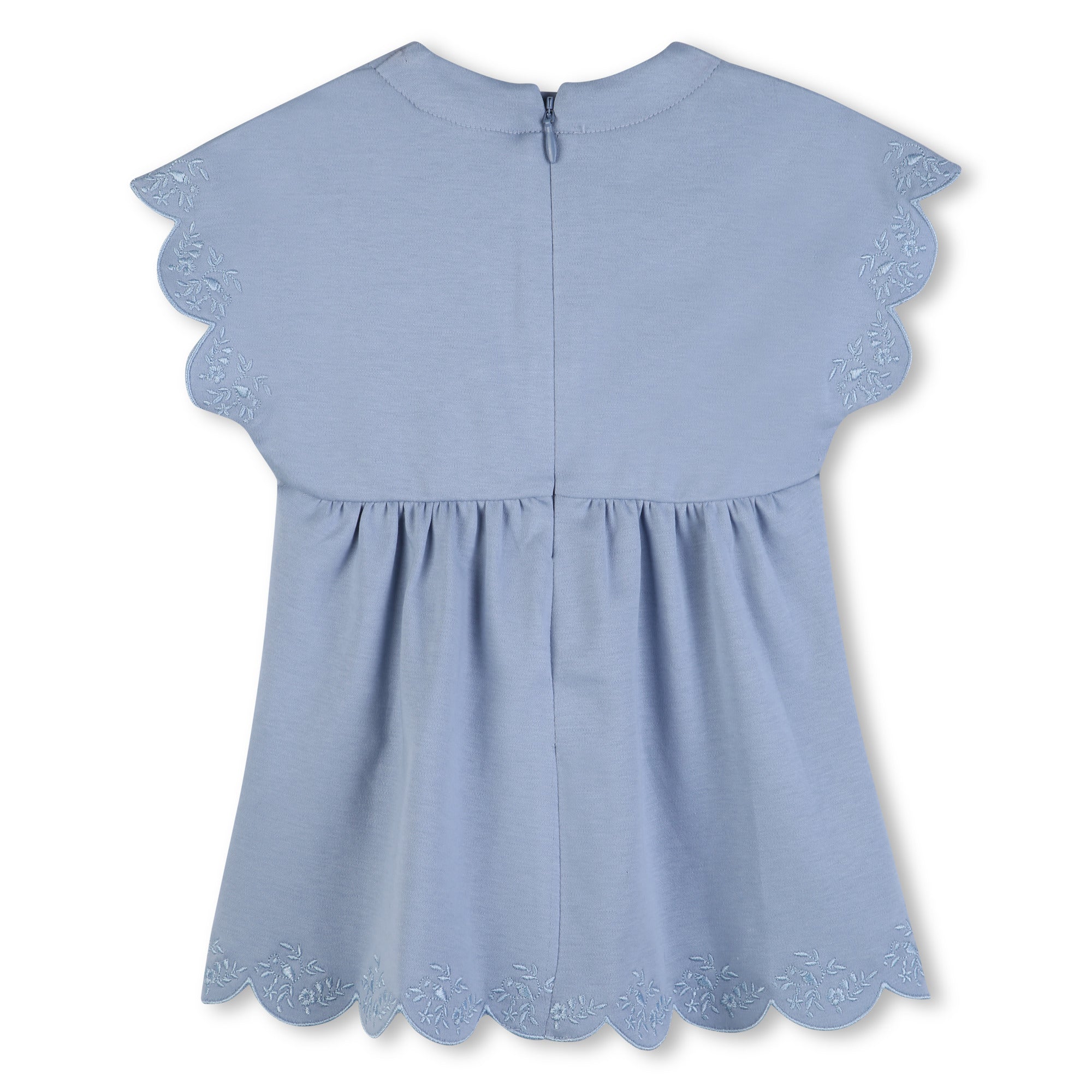 Organic Cotton Scalloped Embroidery Dress Chloe