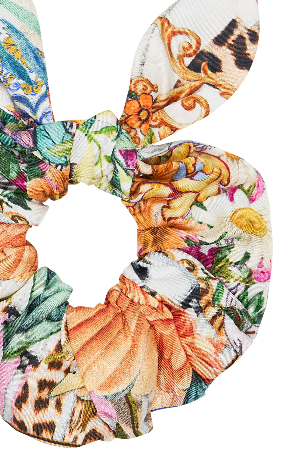 Floral Silk Scrunchie