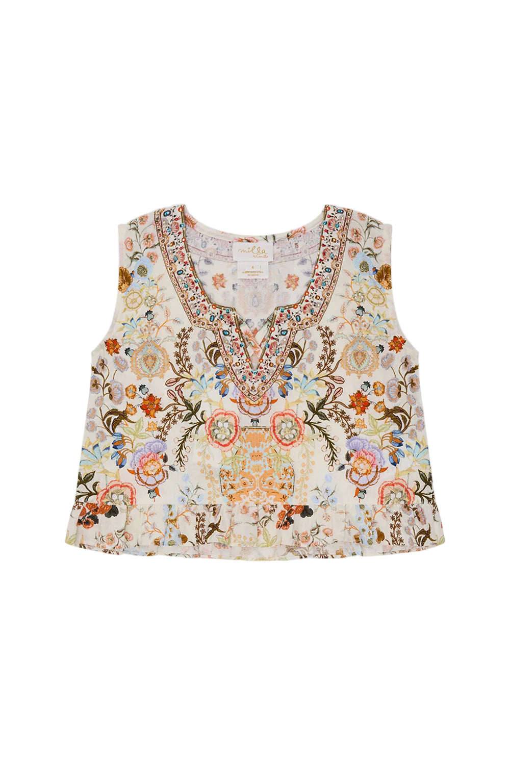 Heirlooms Frill Hem Crop