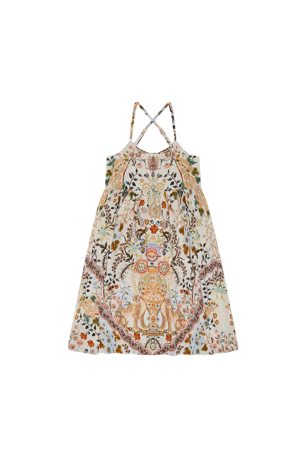Heirloom Strappy Midi Dress with Crochet Pockets