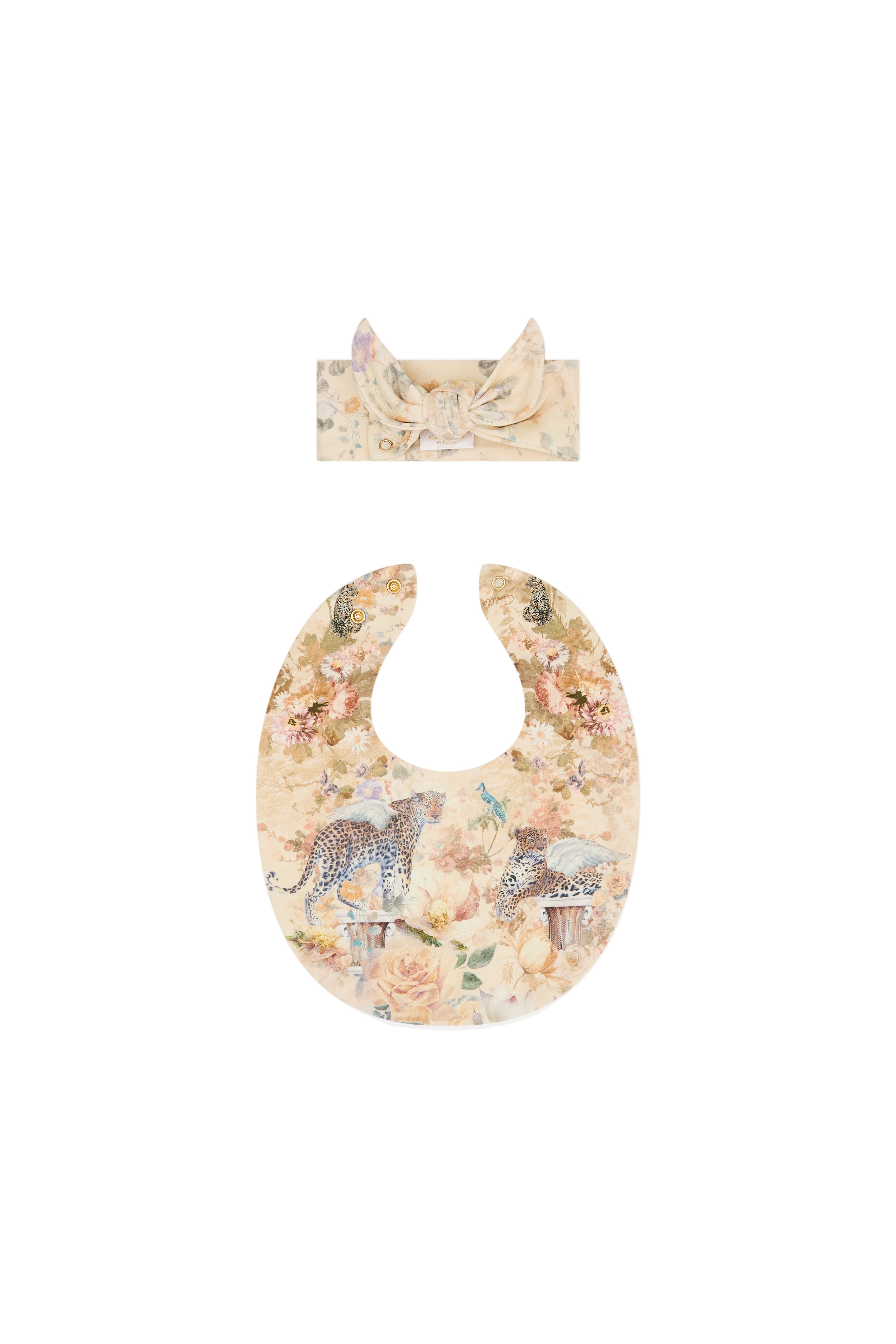 Antiquity Babies Oversized Bib and Headband Set