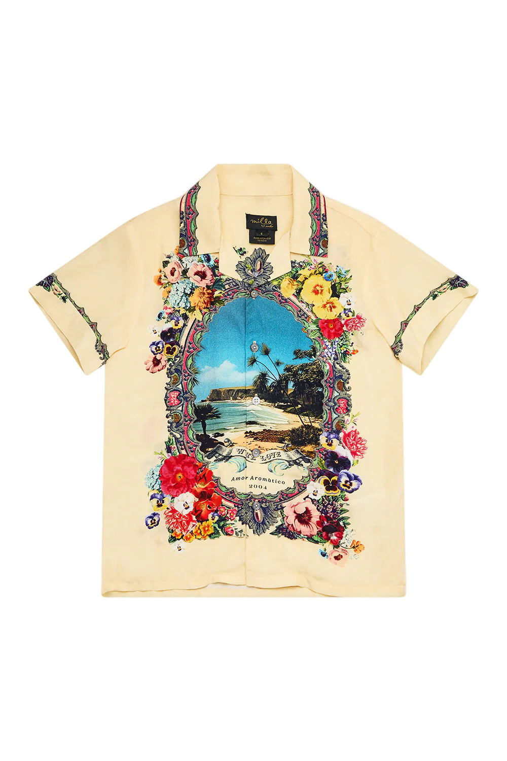 Boys Short Sleeve Camp Collared Shirt