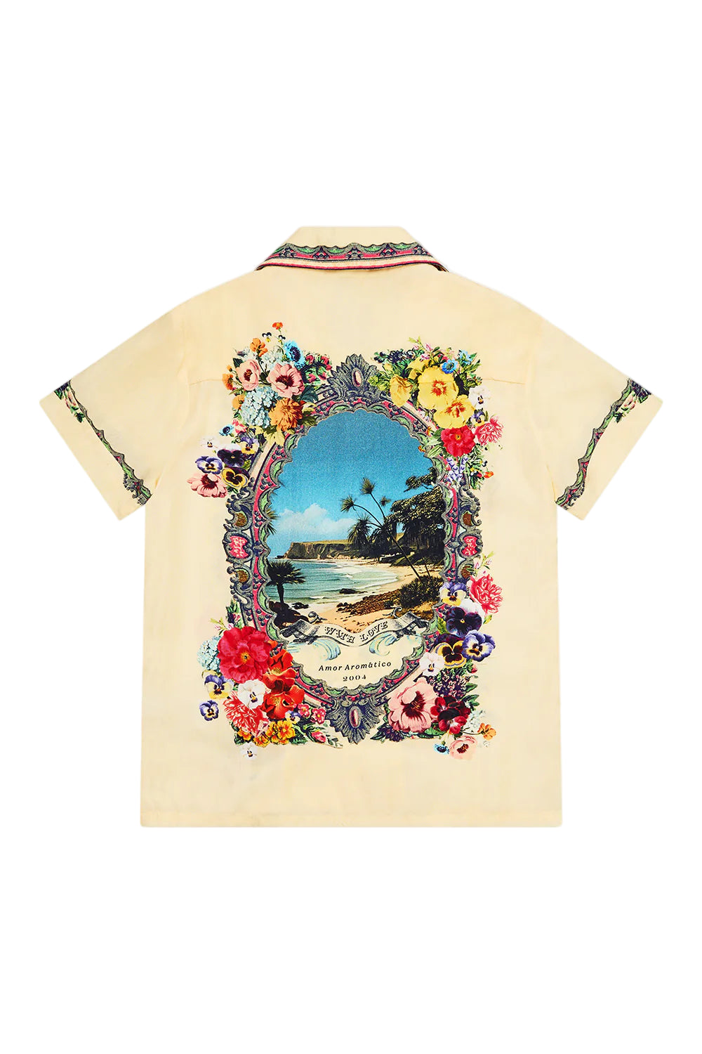 Boys Short Sleeve Camp Collared Shirt