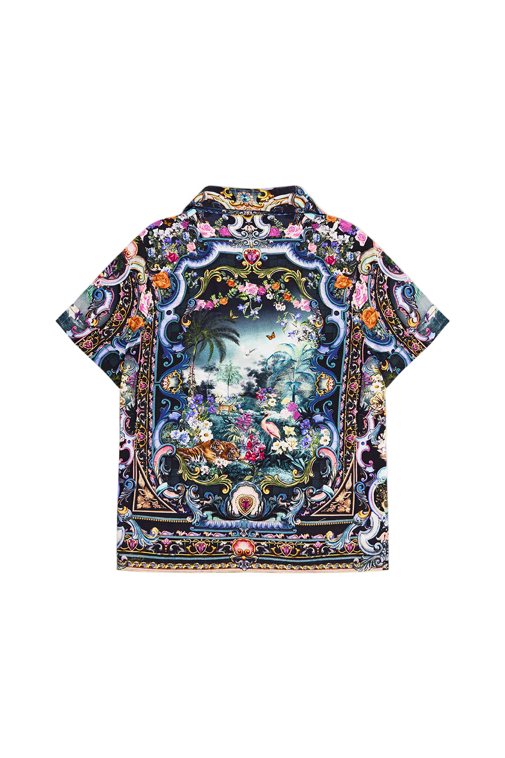 Boys Short Sleeve Camp Collared Shirt