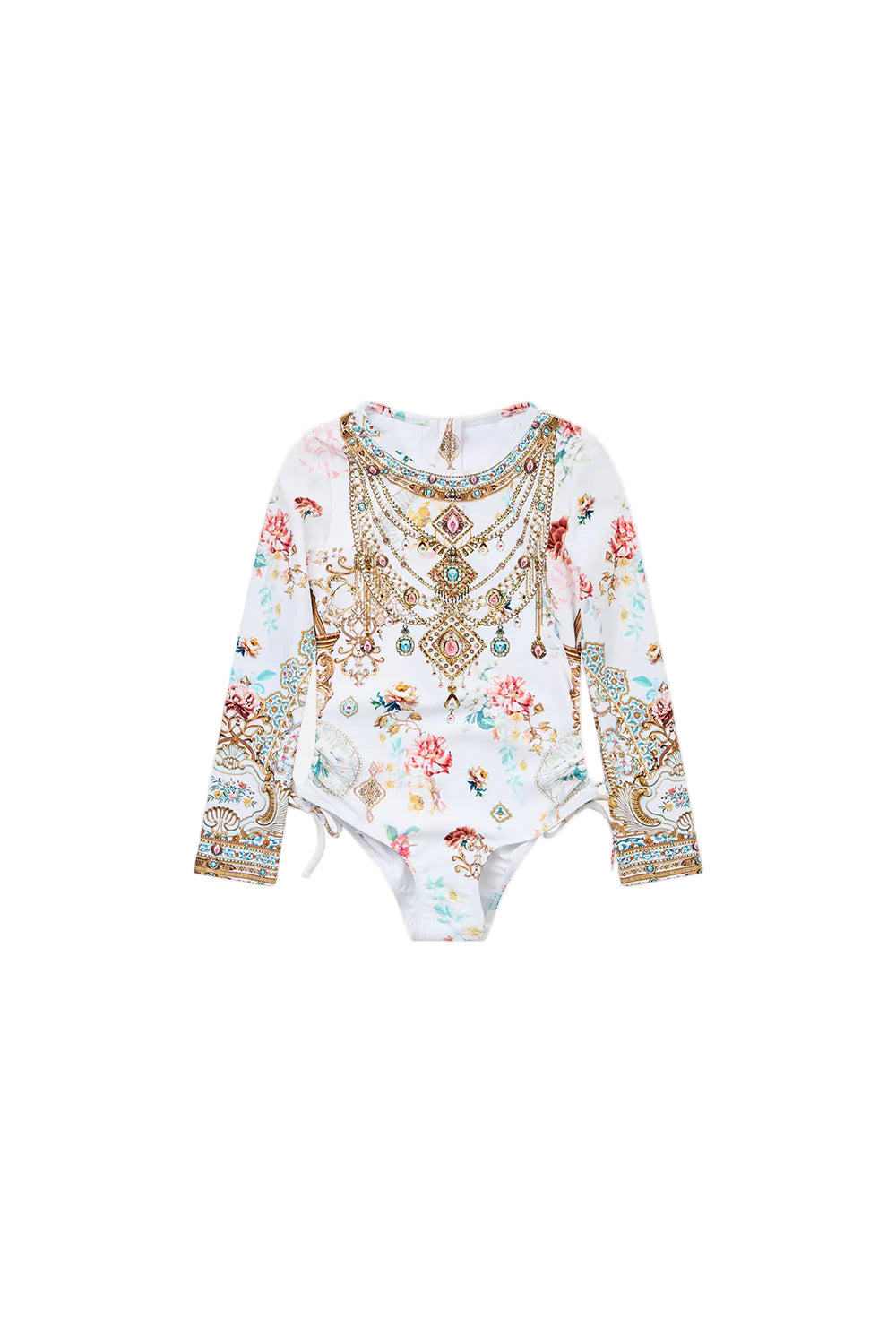 Ottoman Dynasty Kids Ruched Tie Side Long Sleeve Paddlesuit