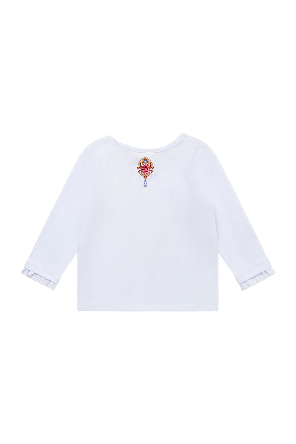 Tiled In Time Babies Long Sleeve Tee With Frill Cuff