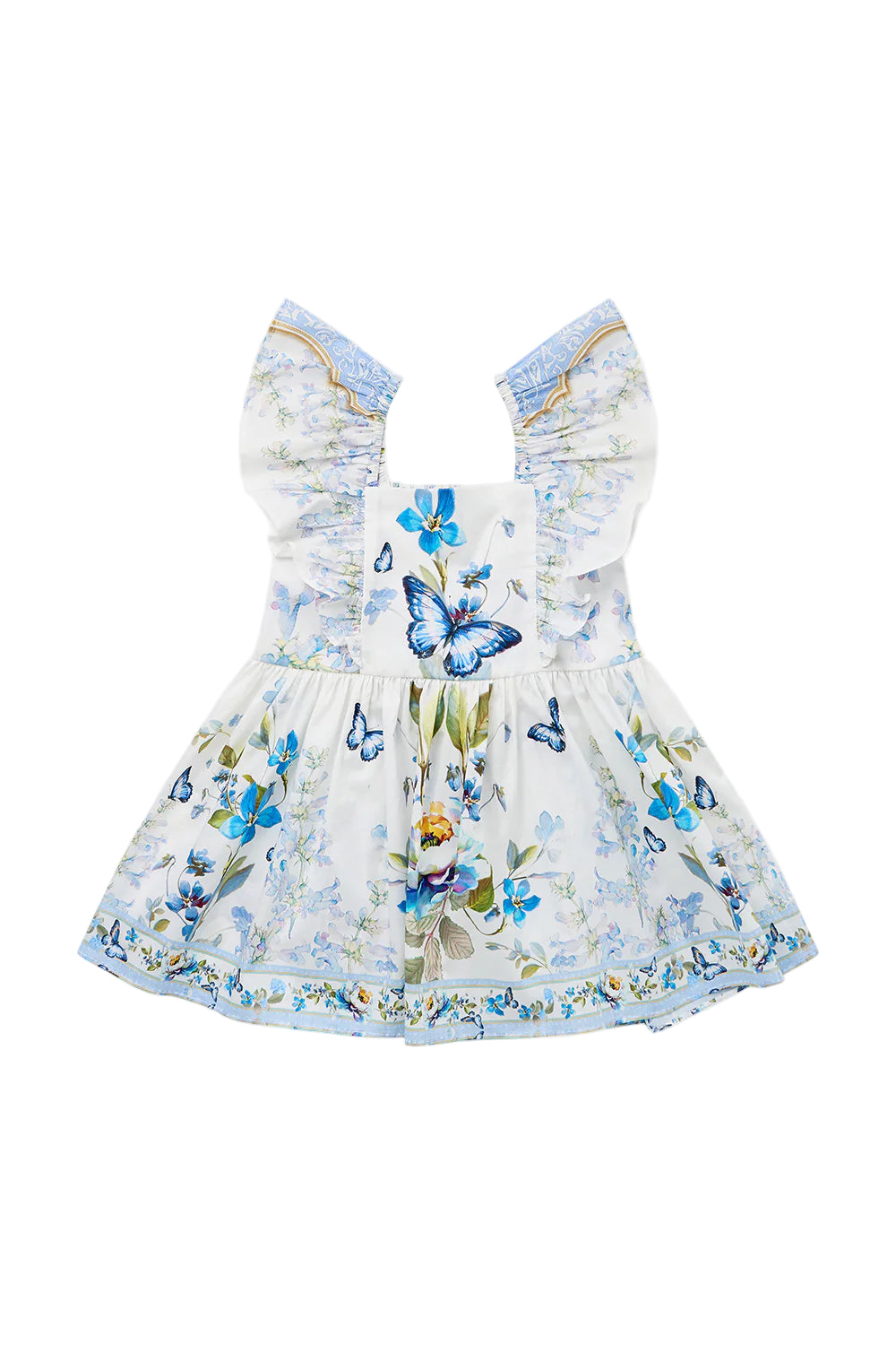 Botanical Ballads Babies Flared Dress With Frill Shoulder Camilla