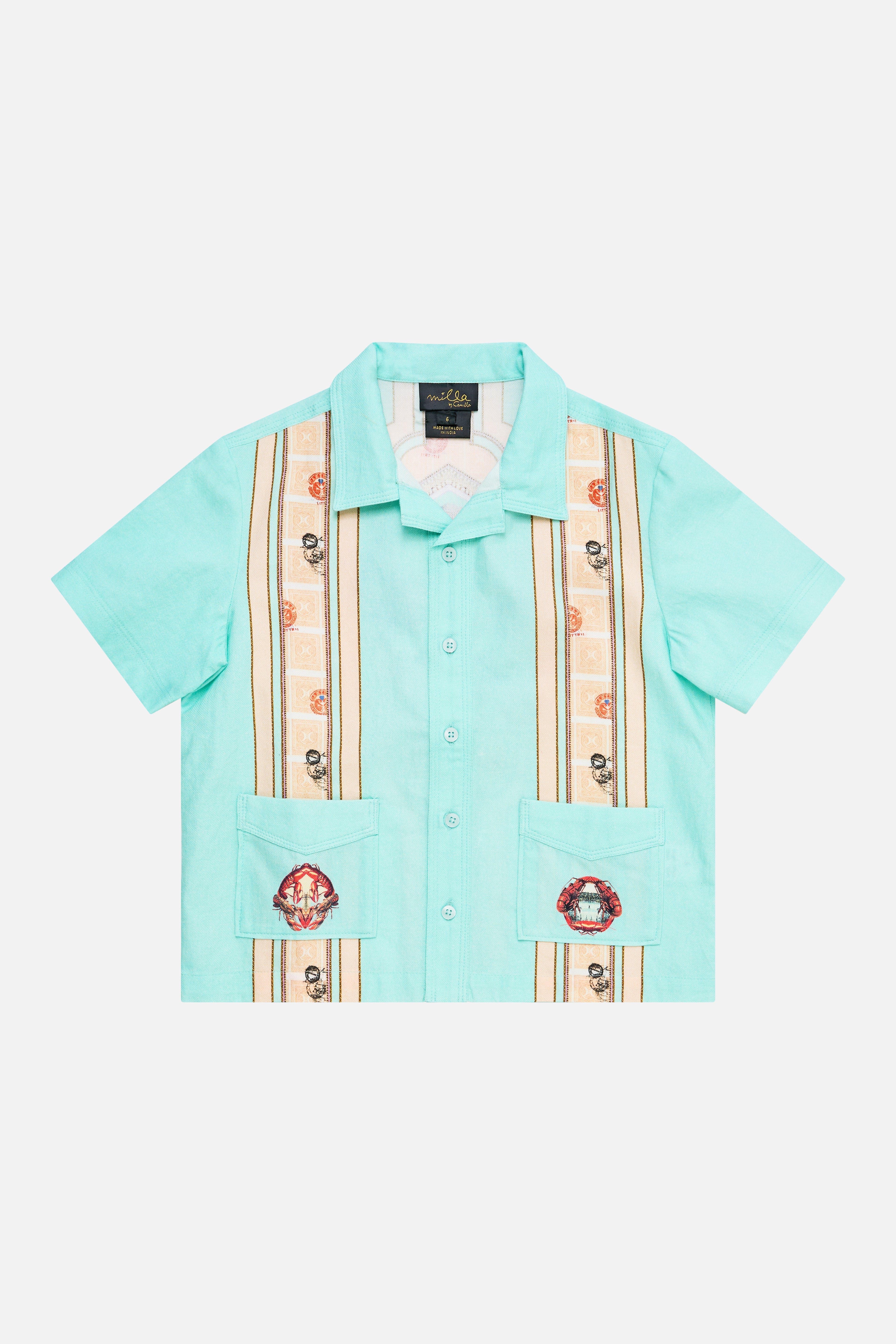 With Love From Turkiye Boys Short Sleeve Cabana Shirt