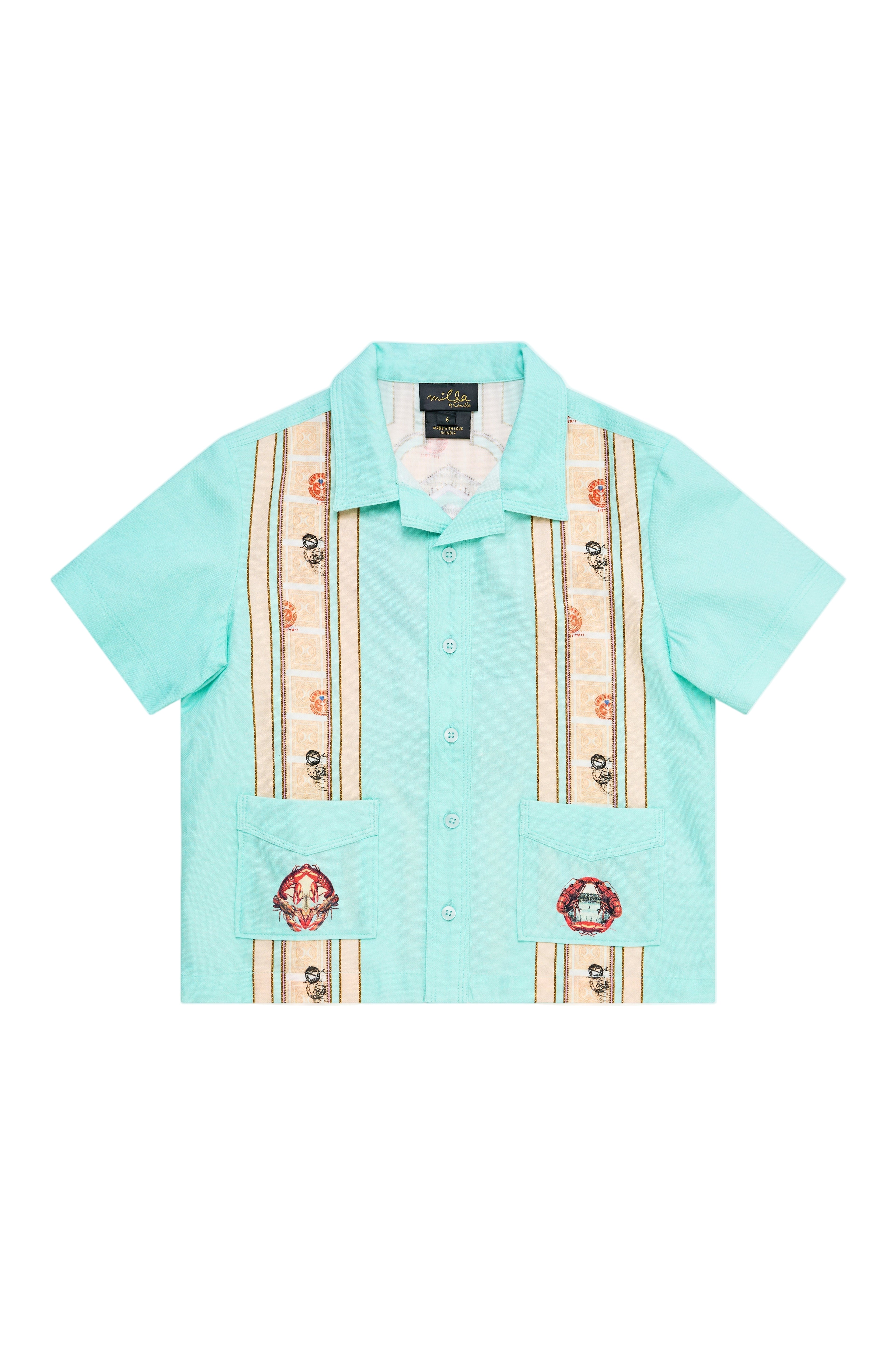 With Love From Turkiye Boys Short Sleeve Cabana Shirt