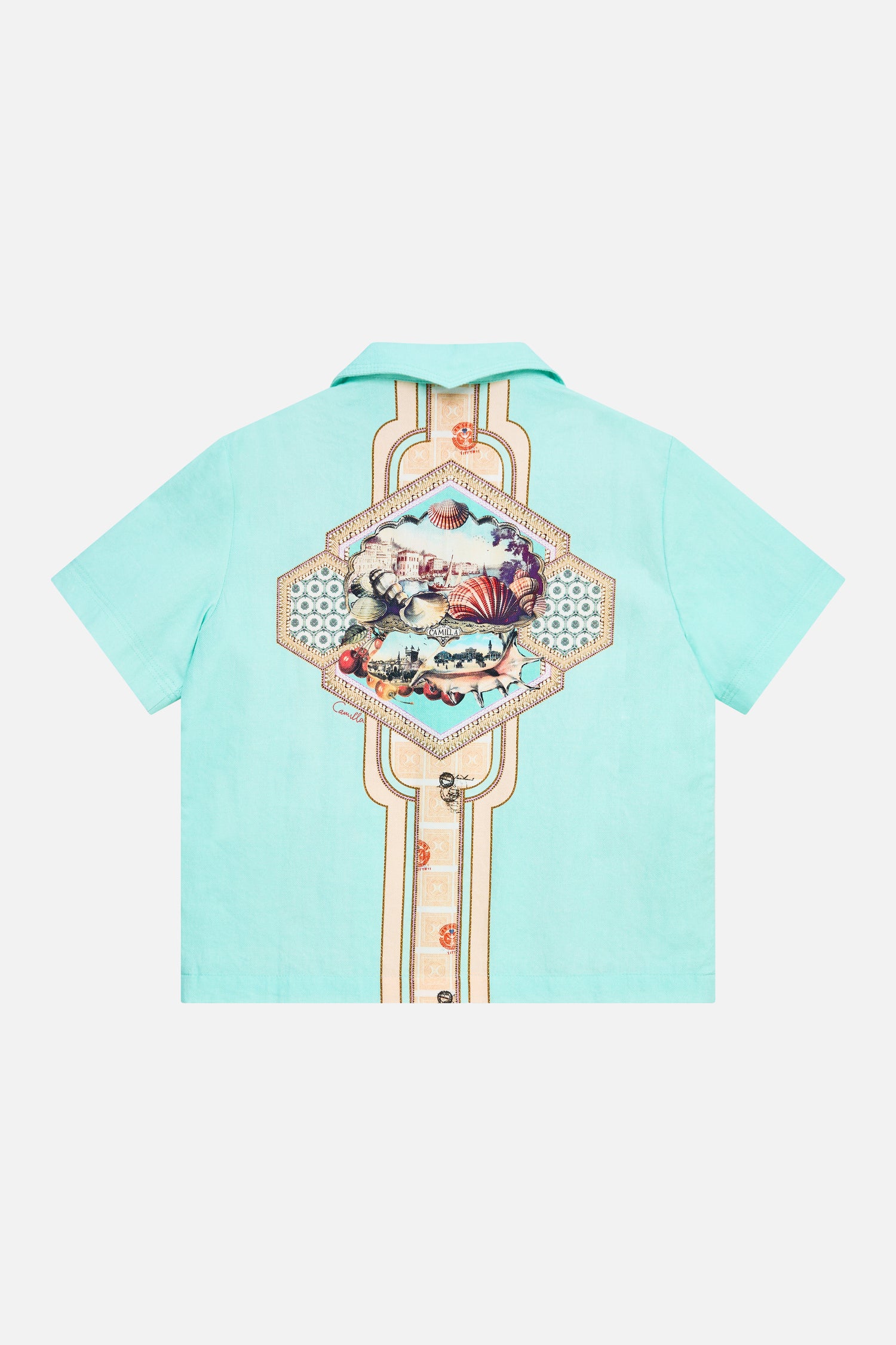 With Love From Turkiye Boys Short Sleeve Cabana Shirt