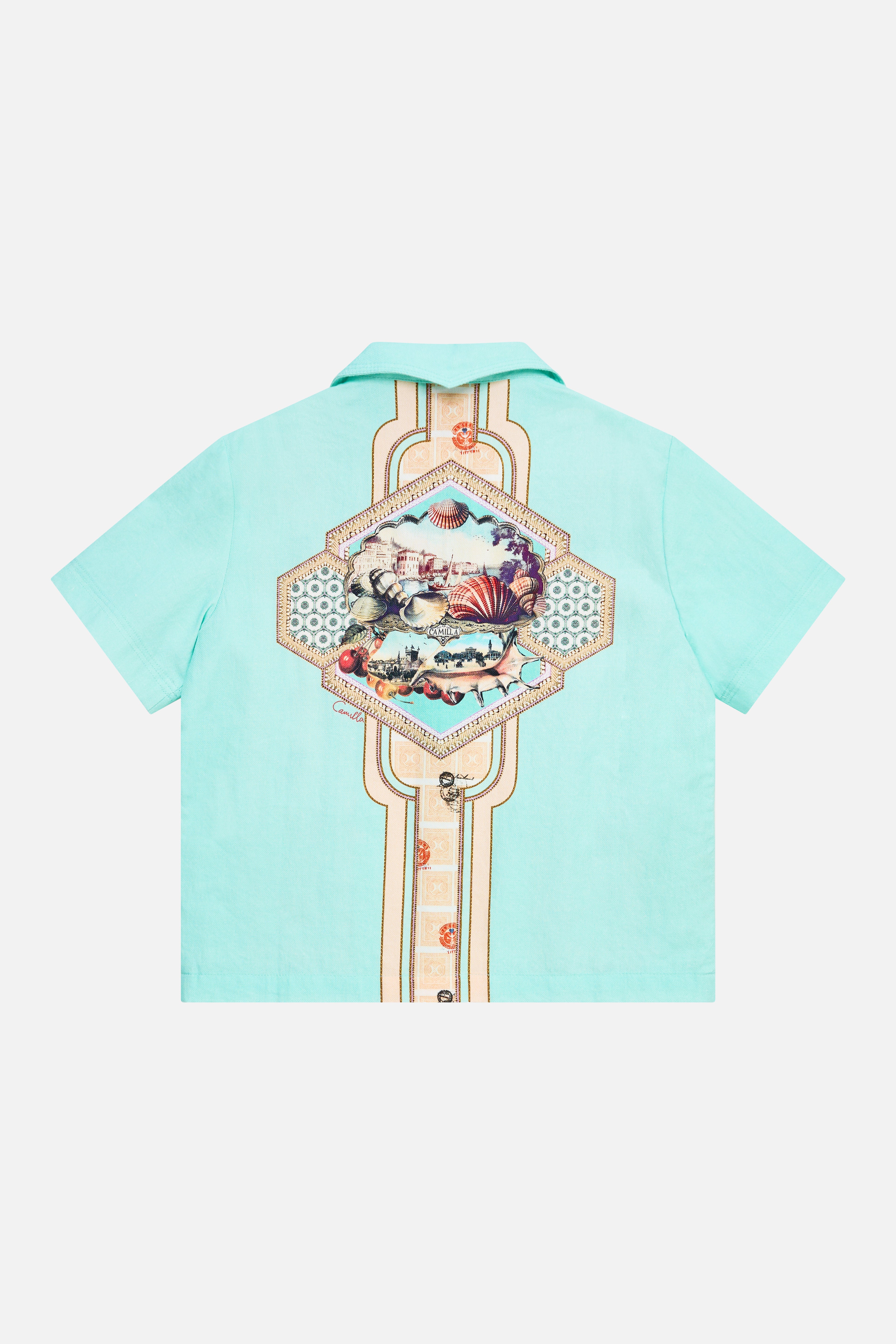 With Love From Turkiye Boys Short Sleeve Cabana Shirt