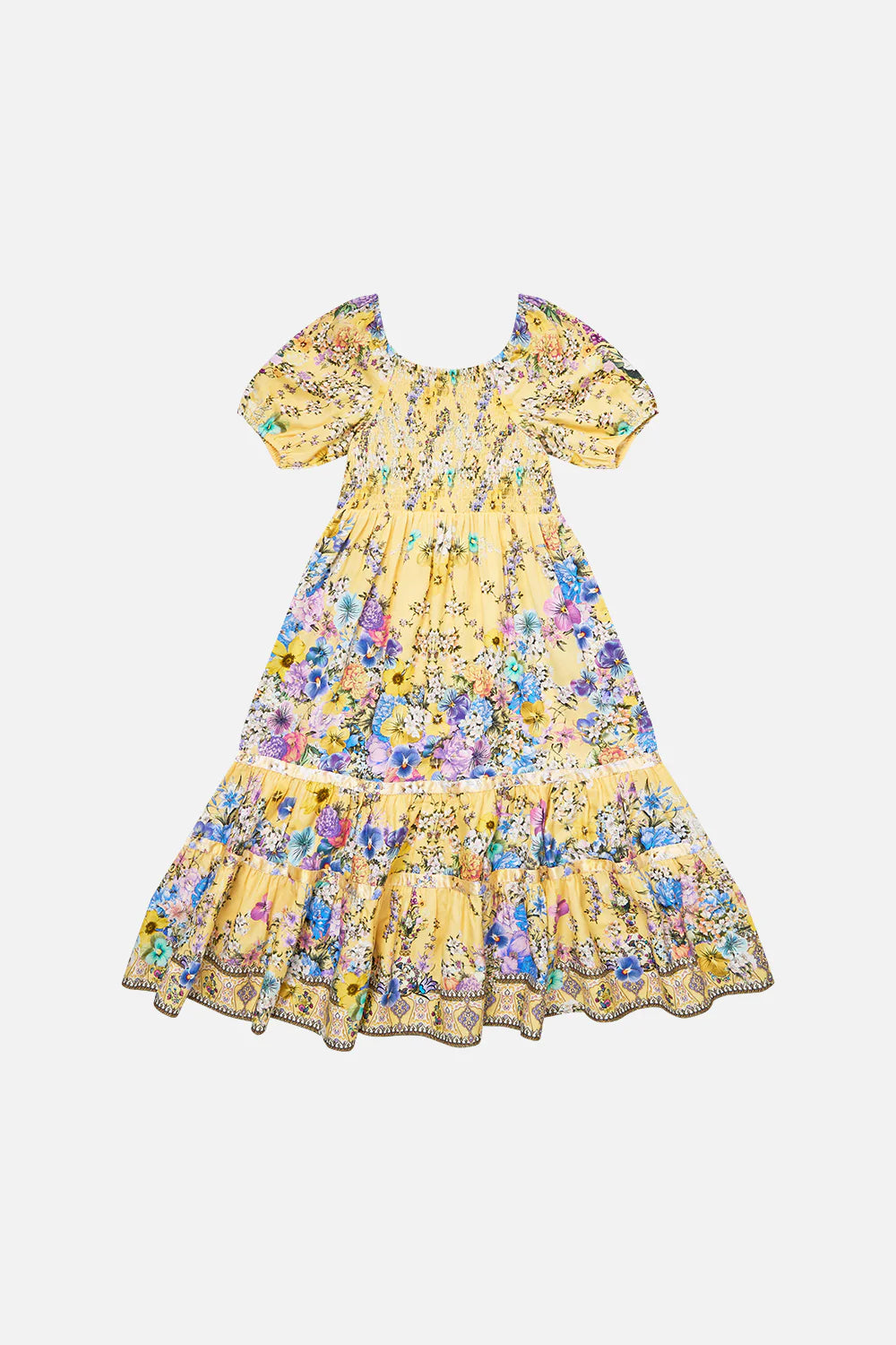 Darling Buds Kids Peasant Maxi Dress With Ribbon Skirt