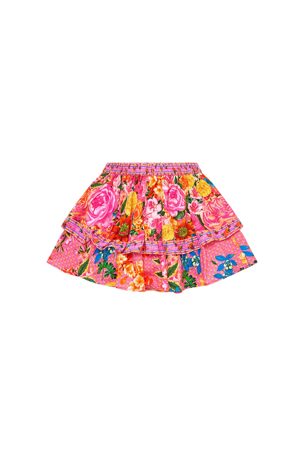 Illustration Nation Kids Layered Mini Skirt With Elastic Back