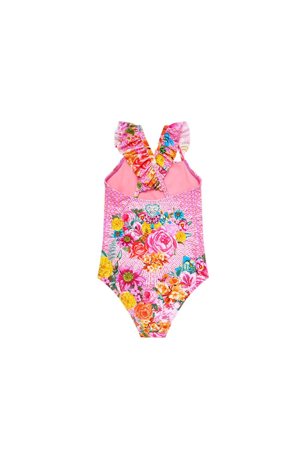 Illustration Nation Kids Straight Neck One Piece W Frill Straps Camilla