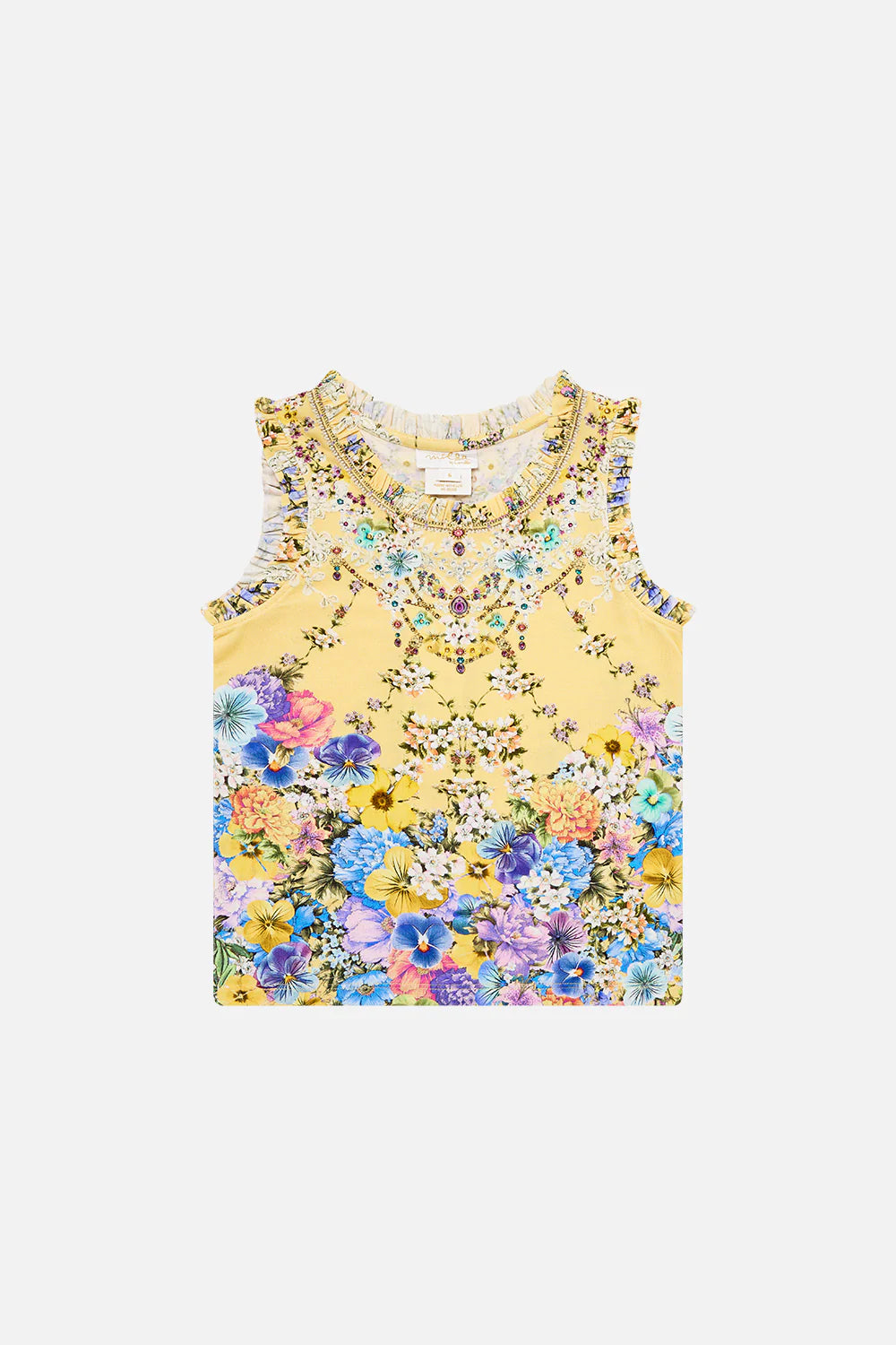 Darling Buds Kids Tank With Frill Edge