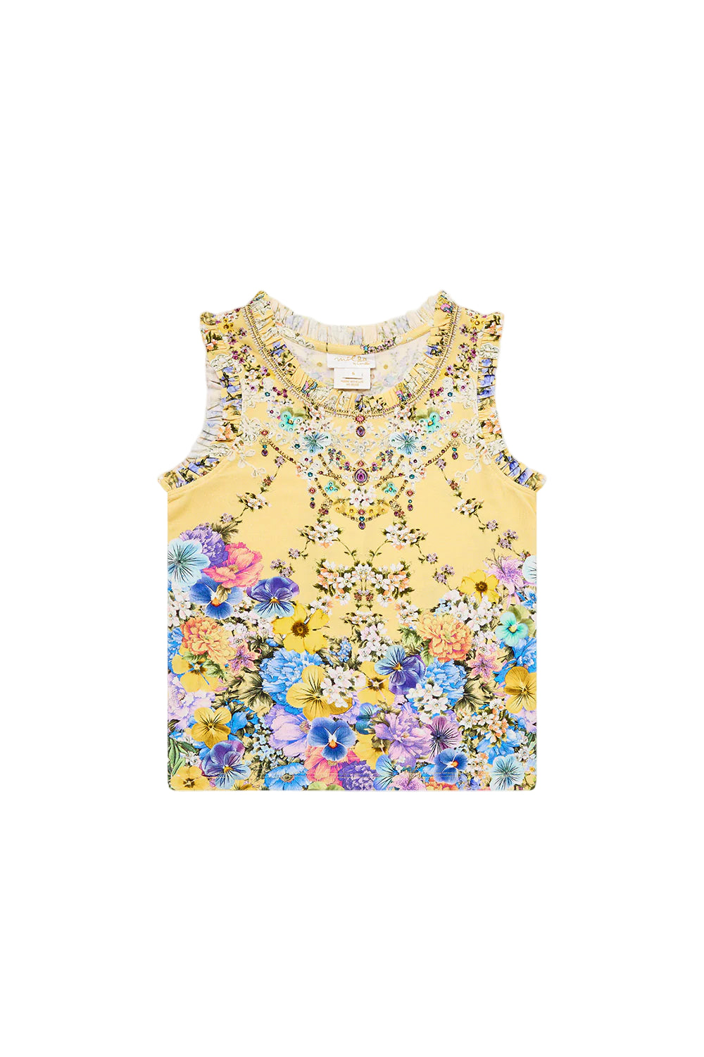 Darling Buds Kids Tank With Frill Edge