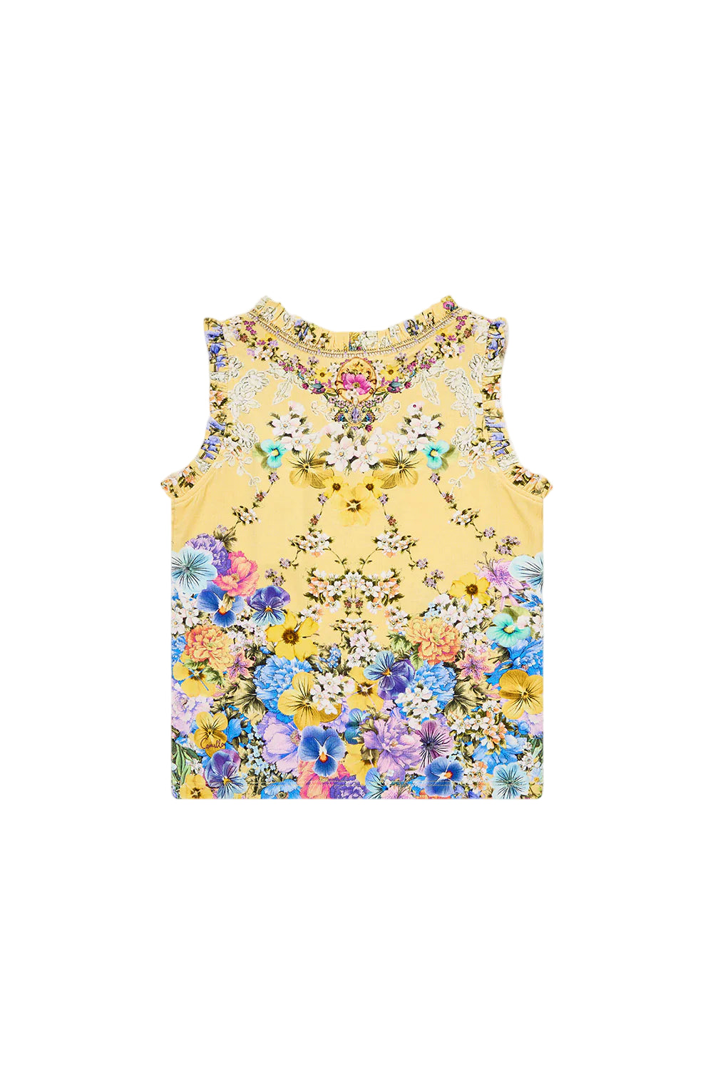 Darling Buds Kids Tank With Frill Edge