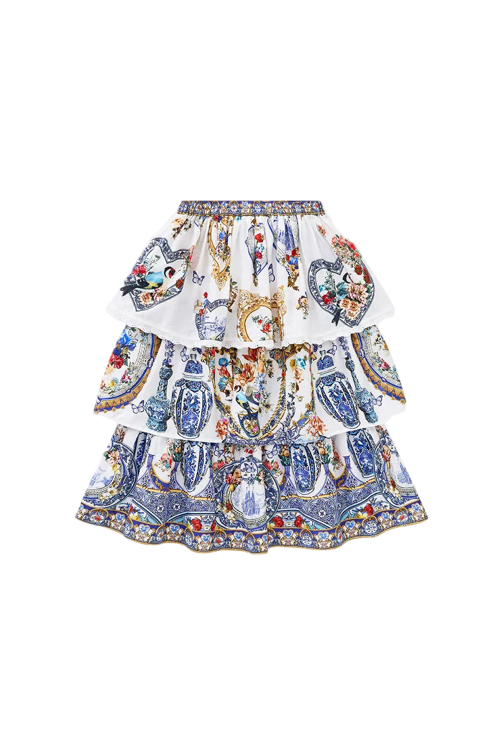 The Pottery Parlour Kids Layered Ruffle Maxi Skirt Schoolsoutdesignerkidswear