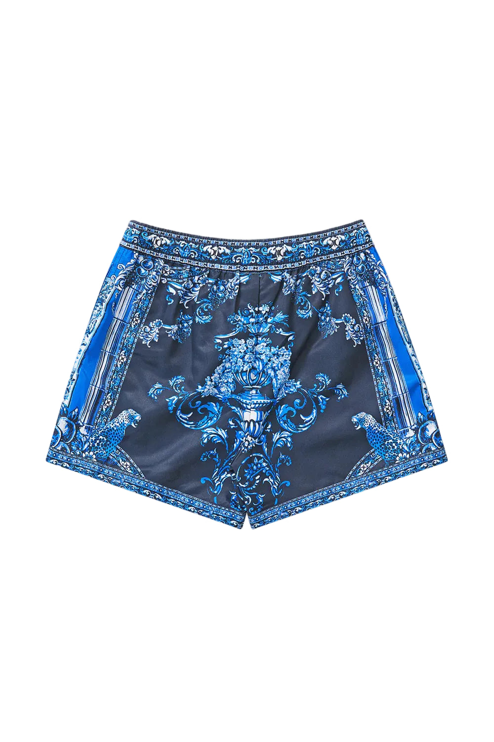 A Tiled Wonderland Boys Mid Length Boardshort W Elastic Waist