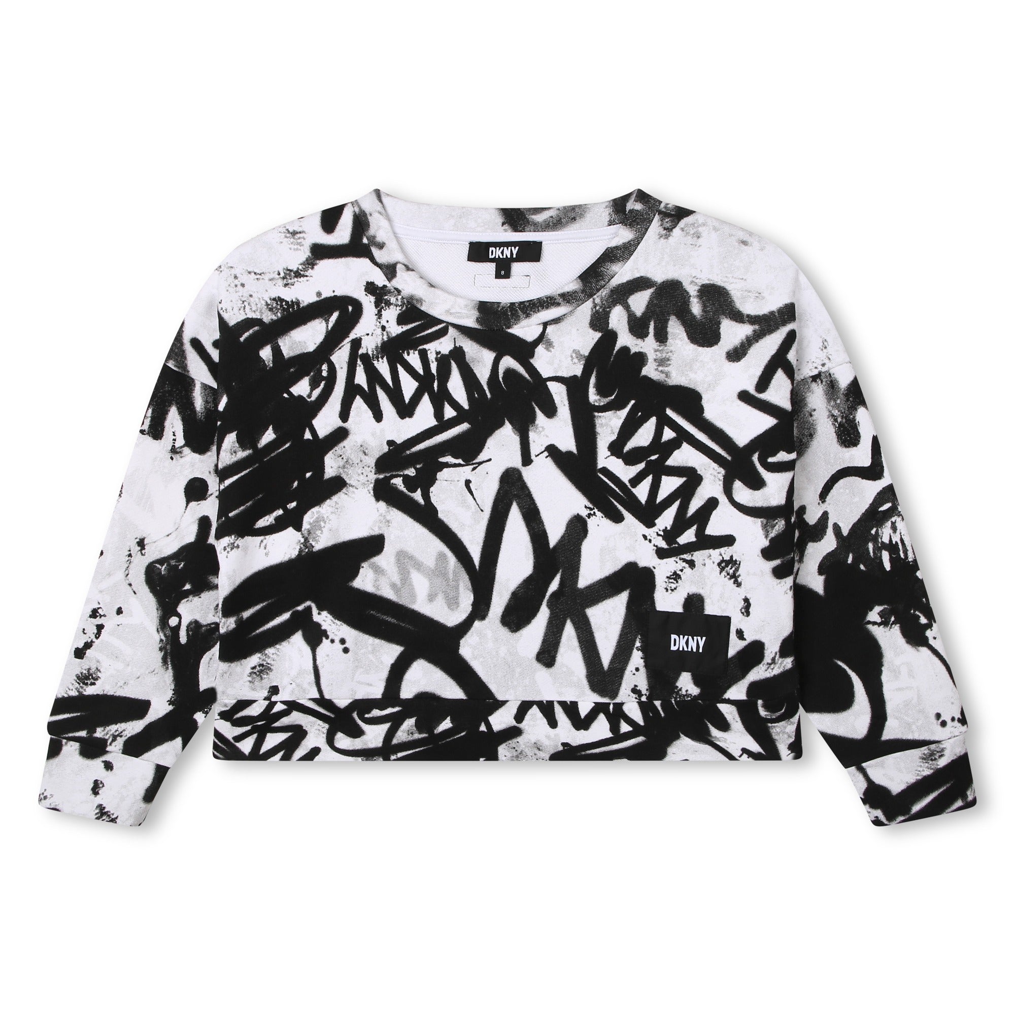 Graffiti Cotton Sweatshirt DKNY