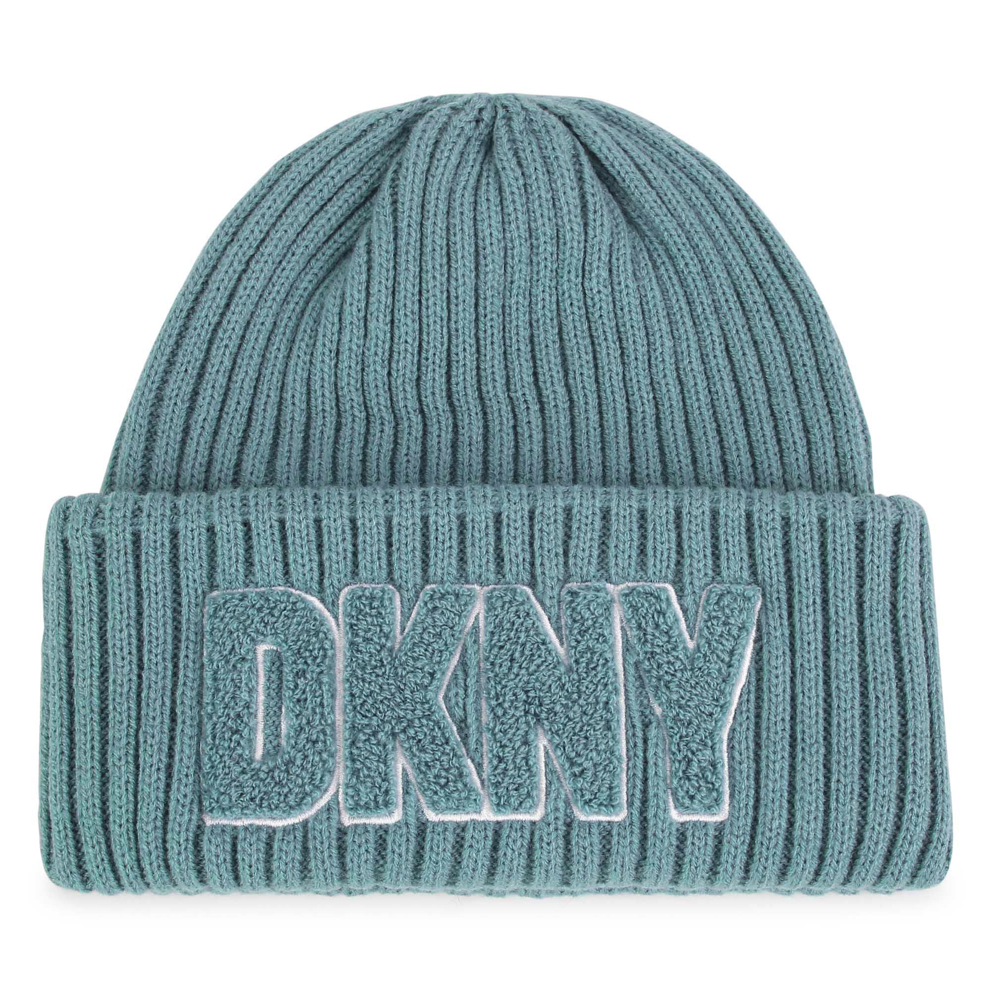 Knitted Turn-Up Hat DKNY