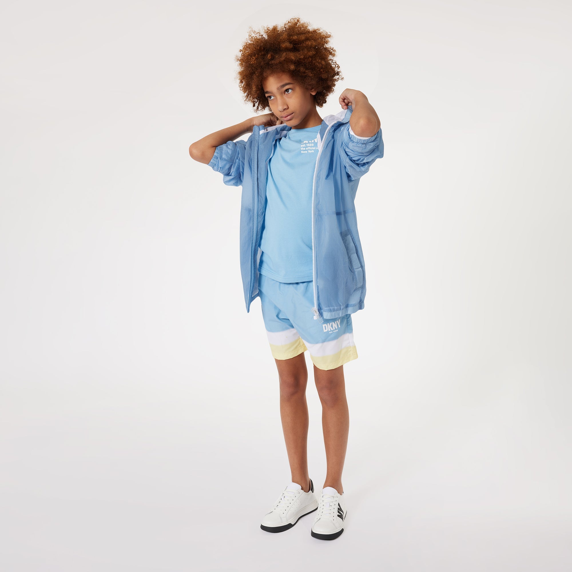 Quick Dry Striped Swim Shorts DKNY