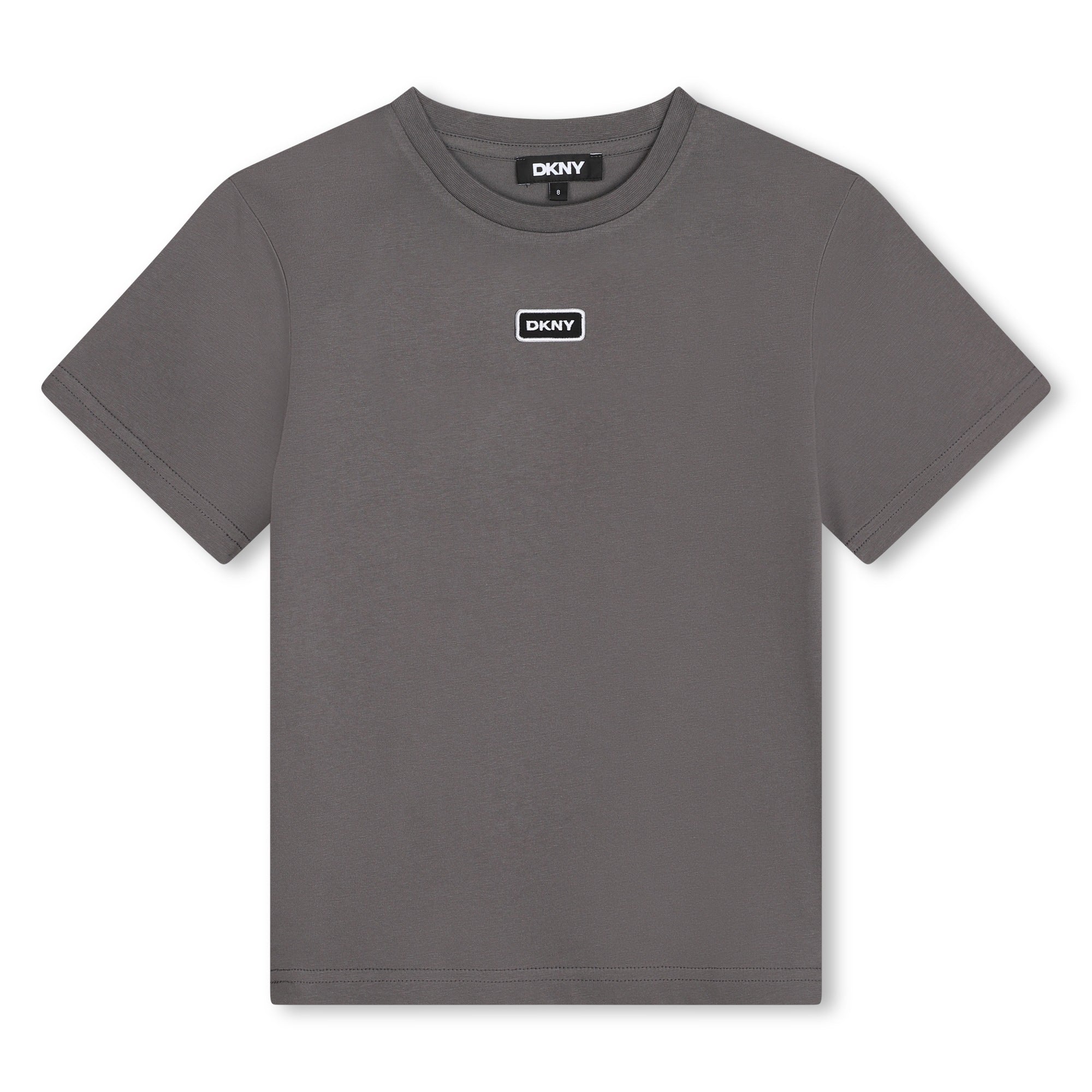 Charcoal Grey Short Sleeve Tee with Illustration DKNY