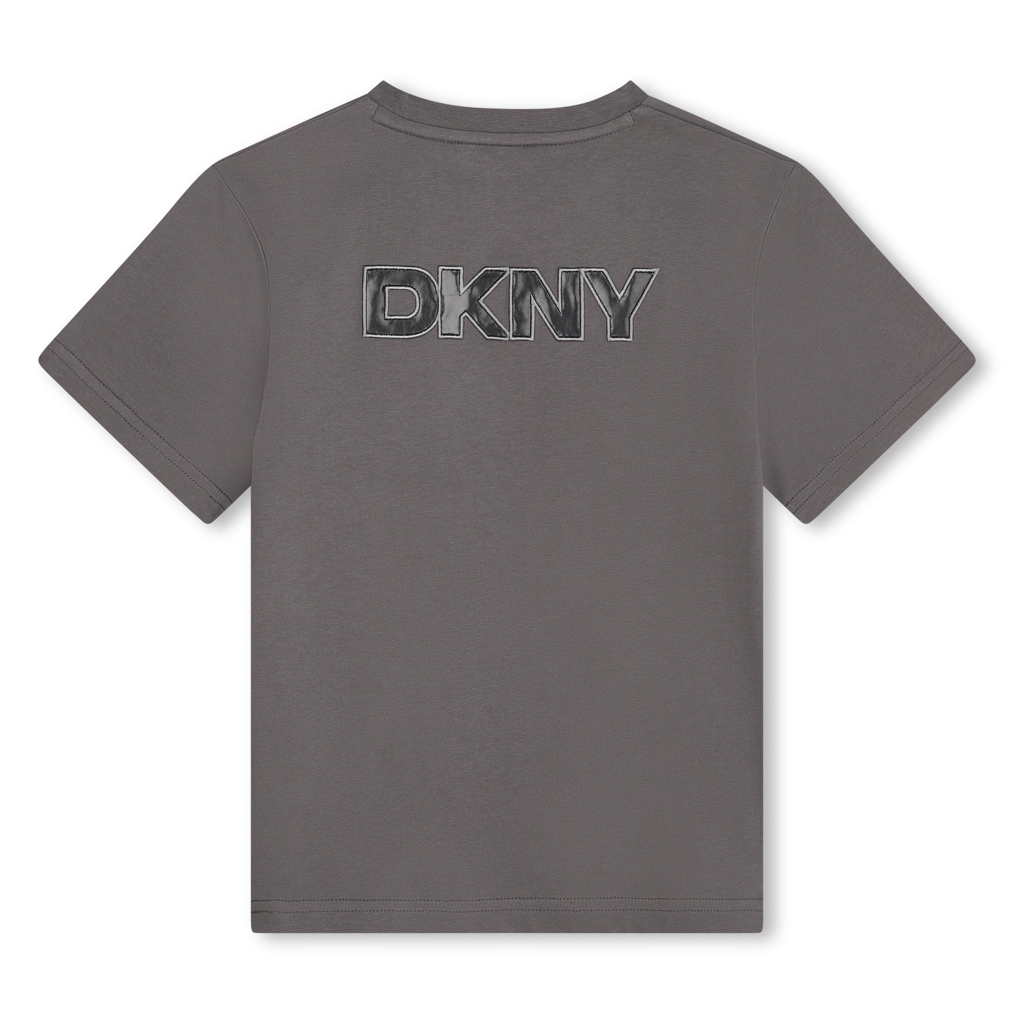 Charcoal Grey Short Sleeve Tee with Illustration DKNY