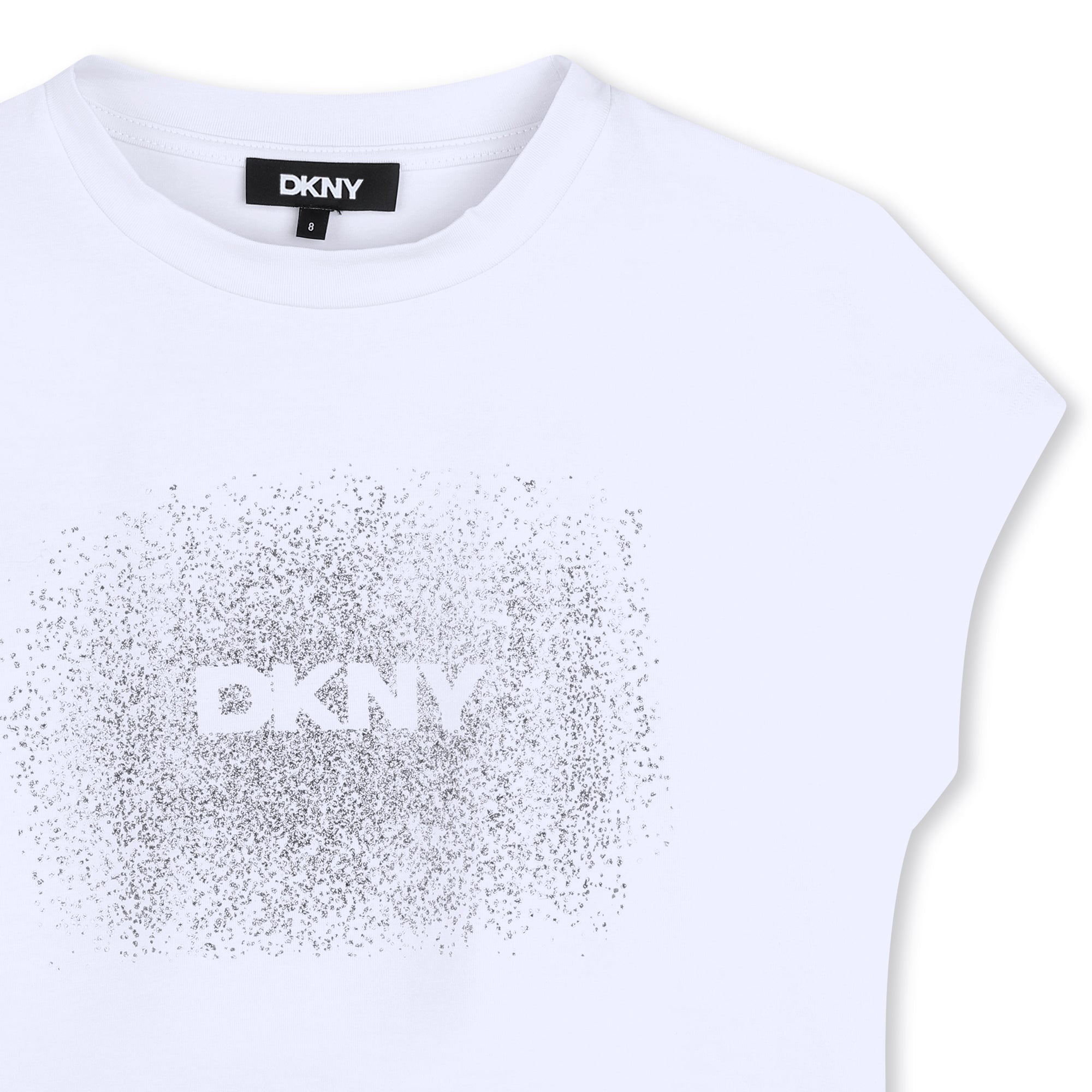 White Short Sleeves Kids Tee-Shirt DKNY