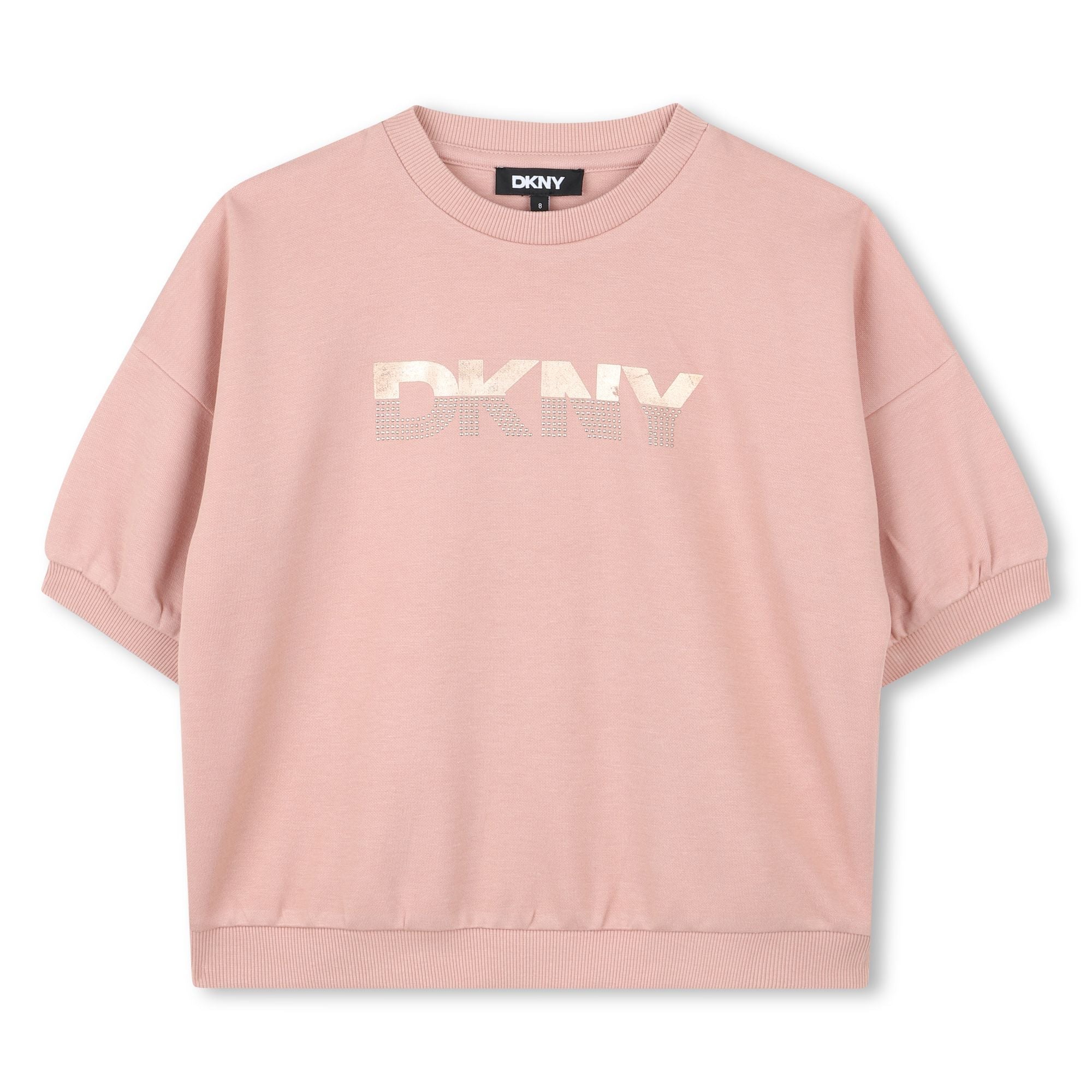 Metallic Logo T-Shirt for Girls DKNY