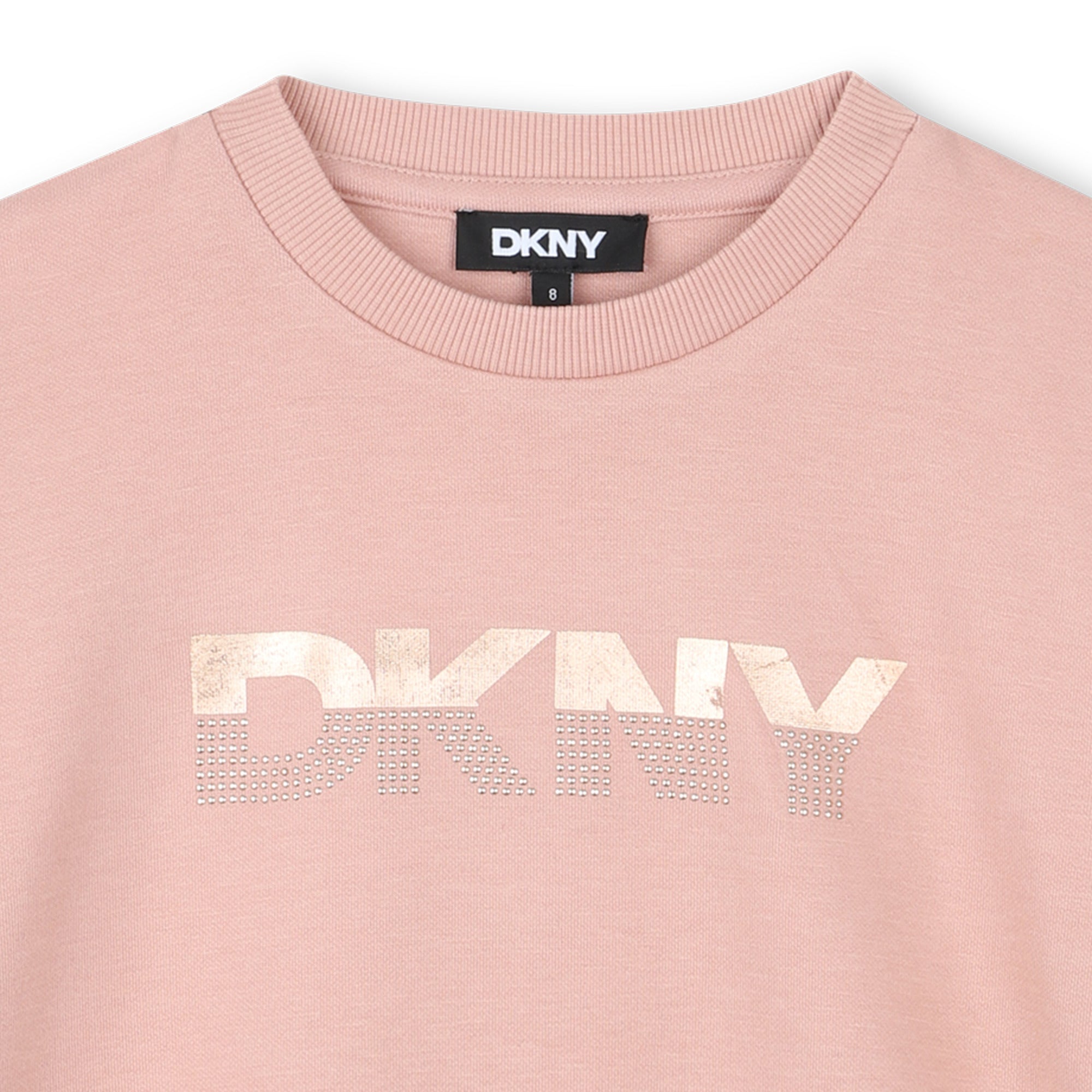 Metallic Logo T-Shirt for Girls DKNY
