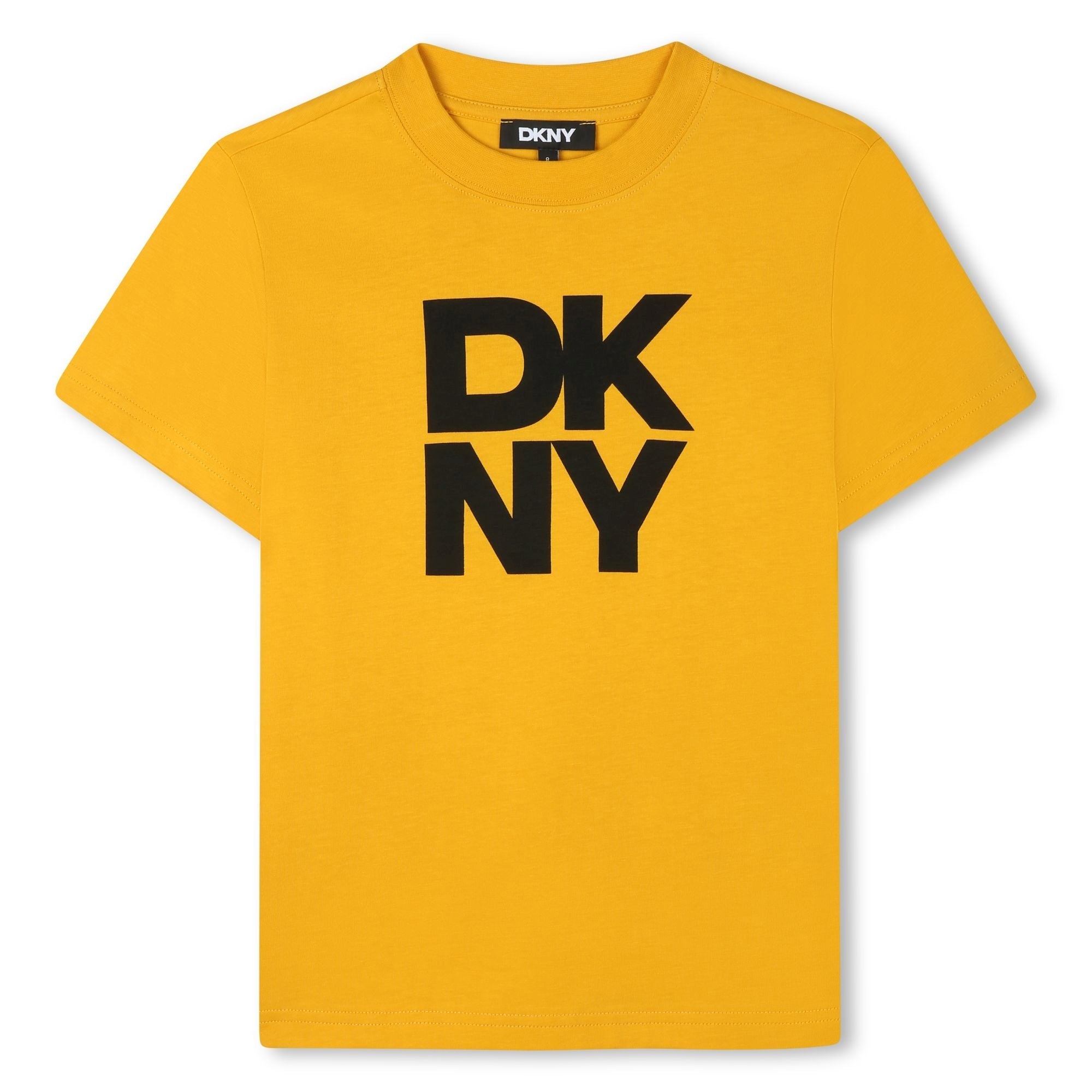 Organic Cotton Short Sleeve T-Shirt with Printed Front Illustration DKNY