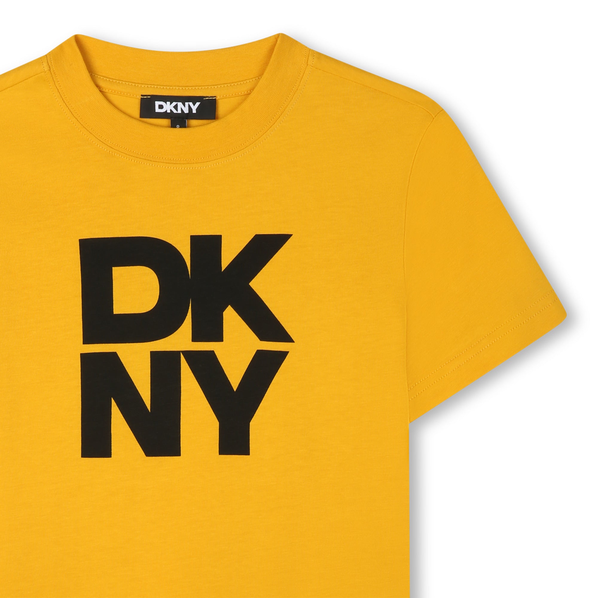 Organic Cotton Short Sleeve T-Shirt with Printed Front Illustration DKNY