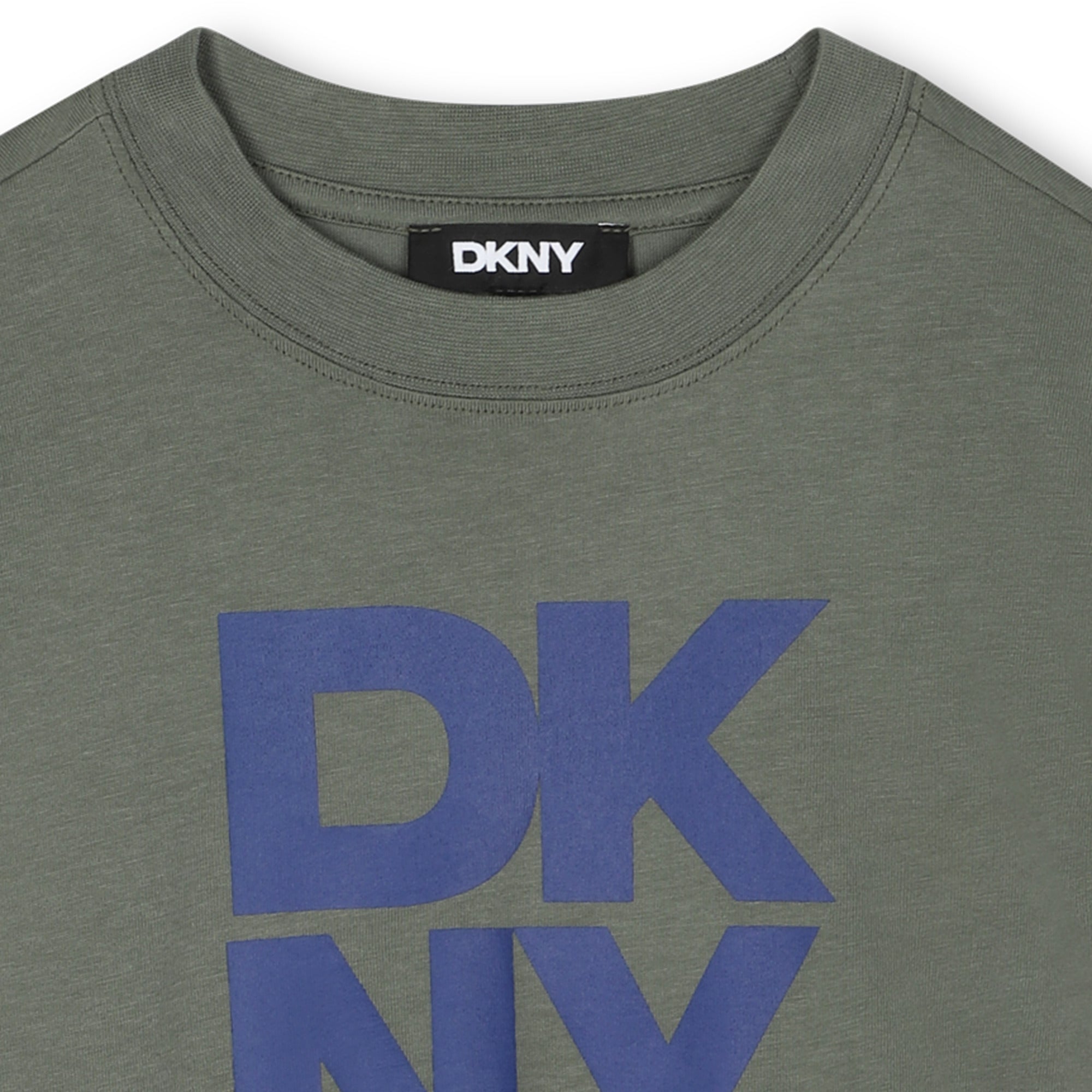 Organic Cotton Short Sleeve T-Shirt with Printed Front Illustration DKNY