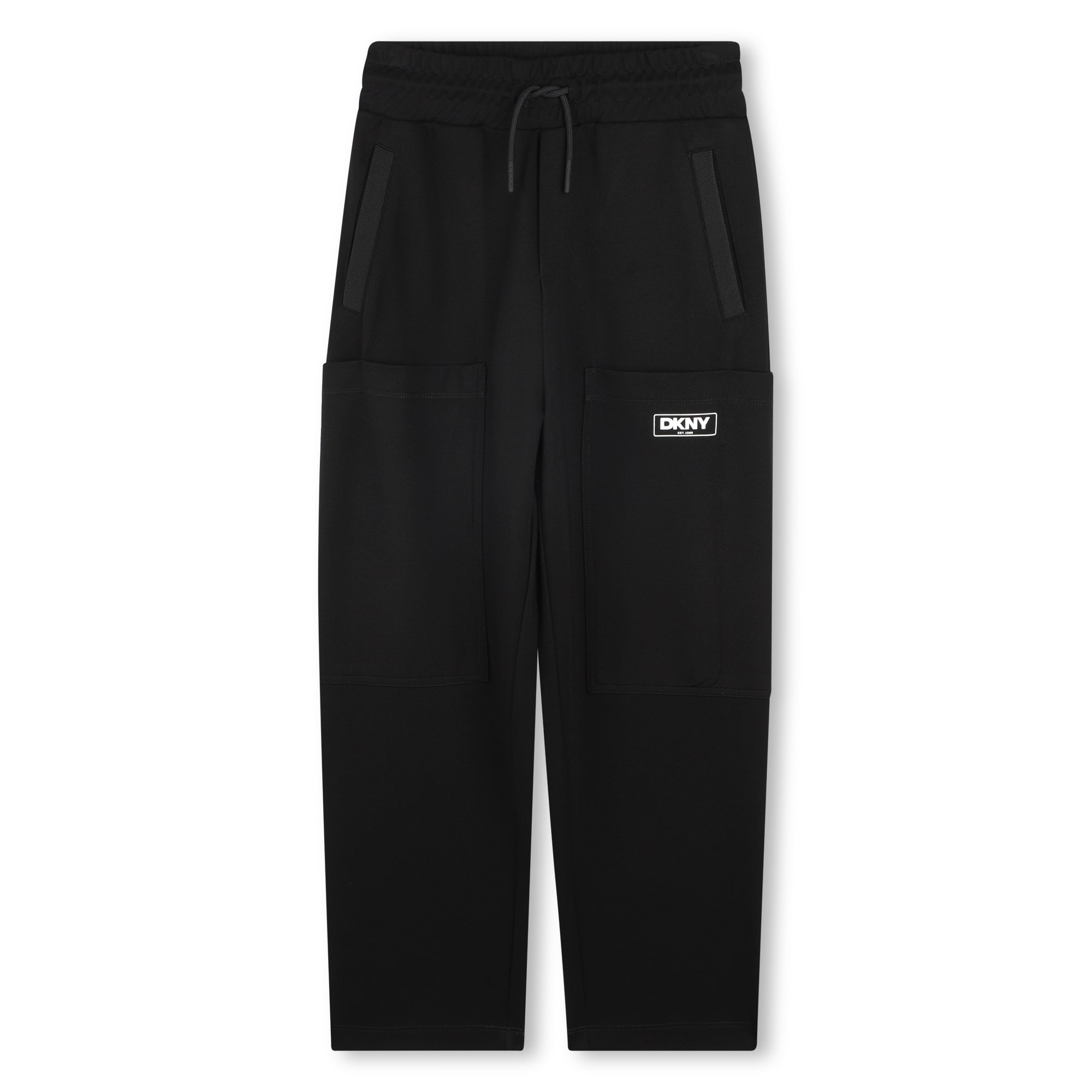 Milano Trousers with Elasticated Waist, Pockets and Printed Logo