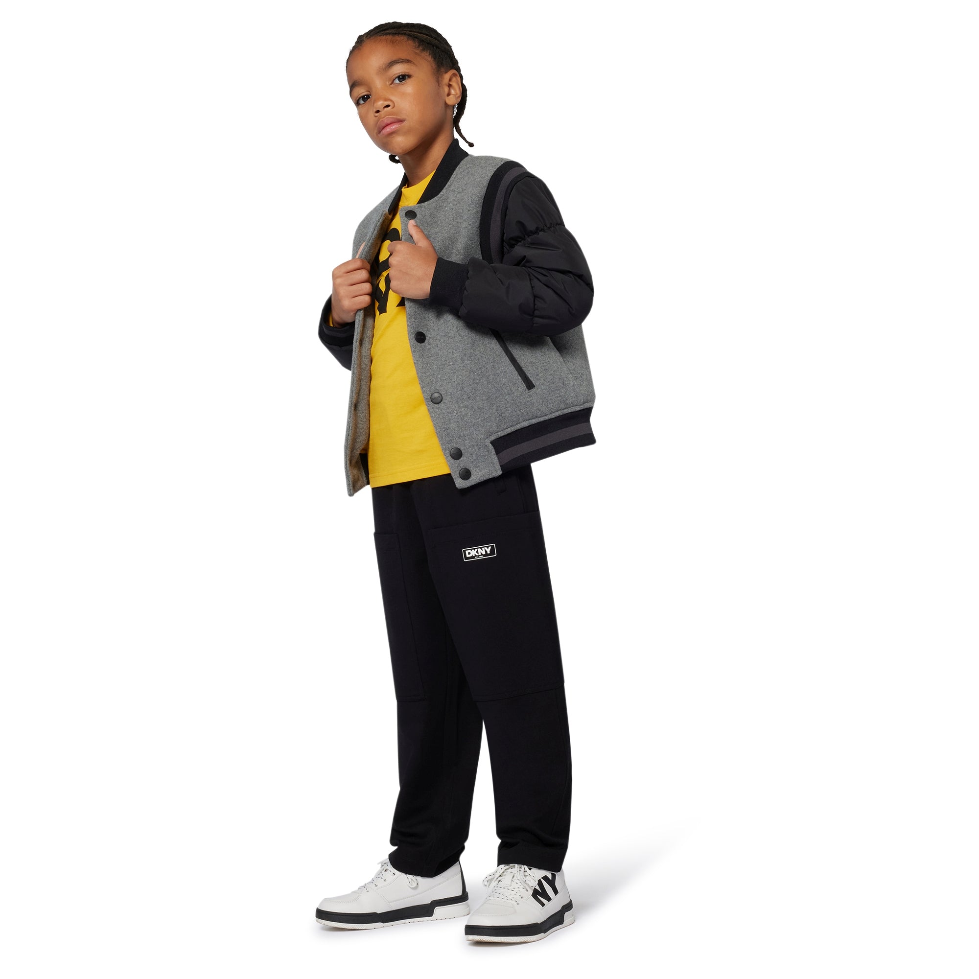 Milano Trousers with Elasticated Waist, Pockets and Printed Logo DKNY