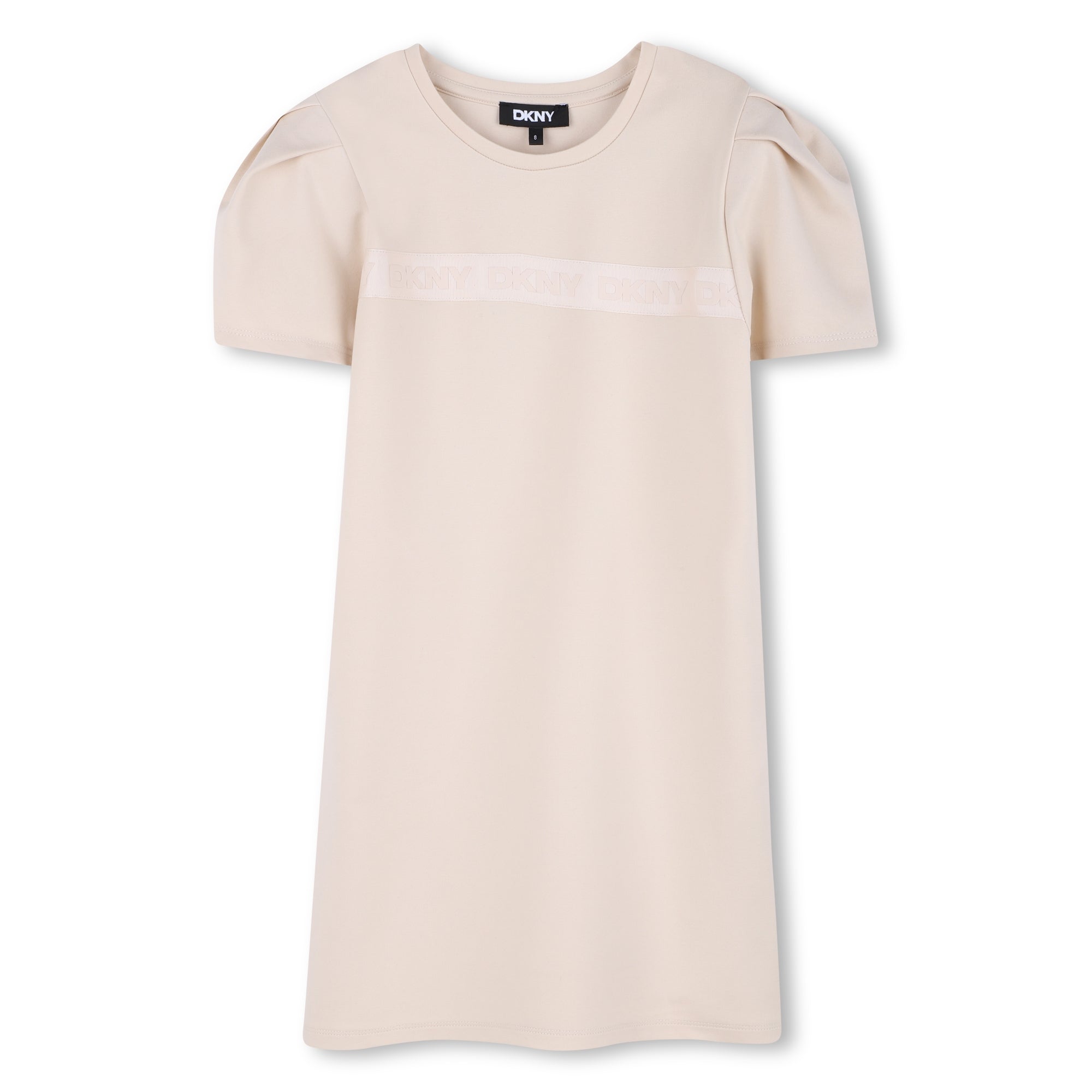 Short Sleeve Milano Dress with Printed Chest Detail DKNY