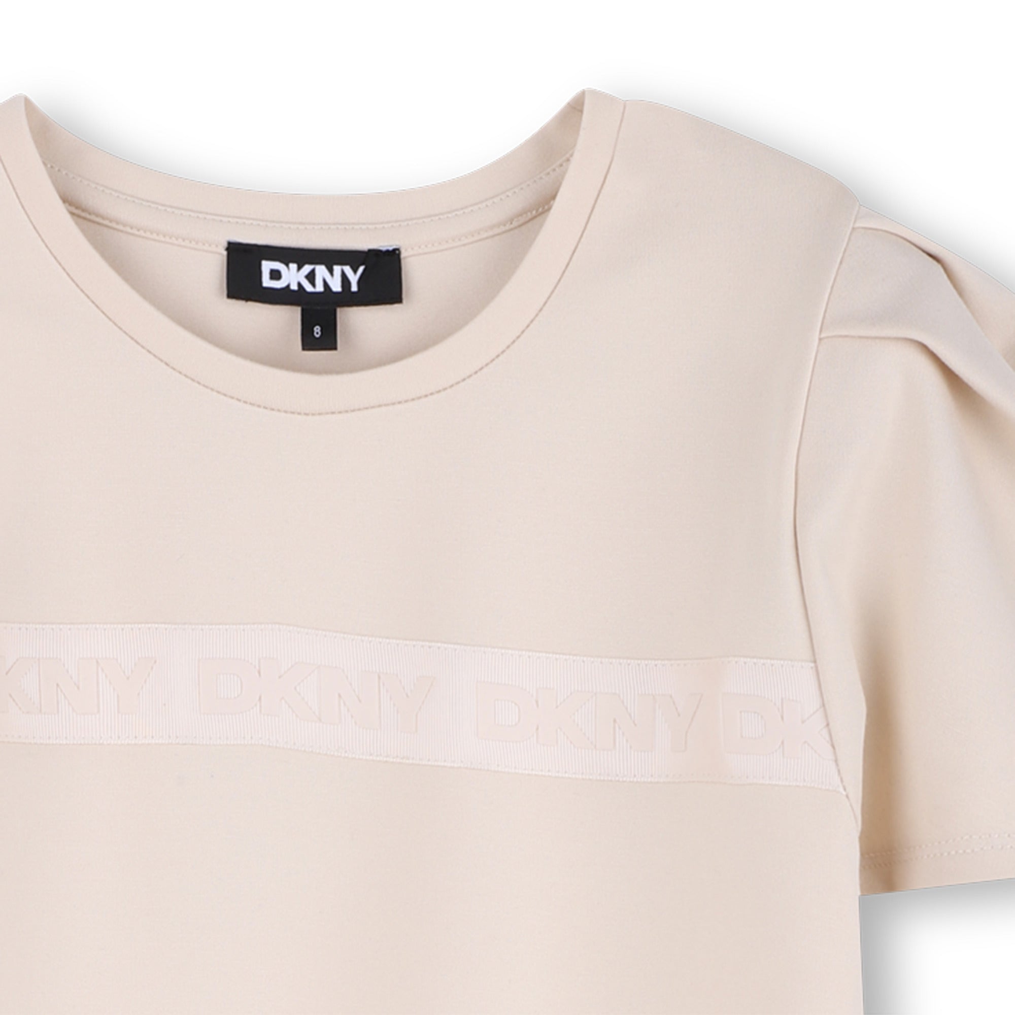 Short Sleeve Milano Dress with Printed Chest Detail DKNY