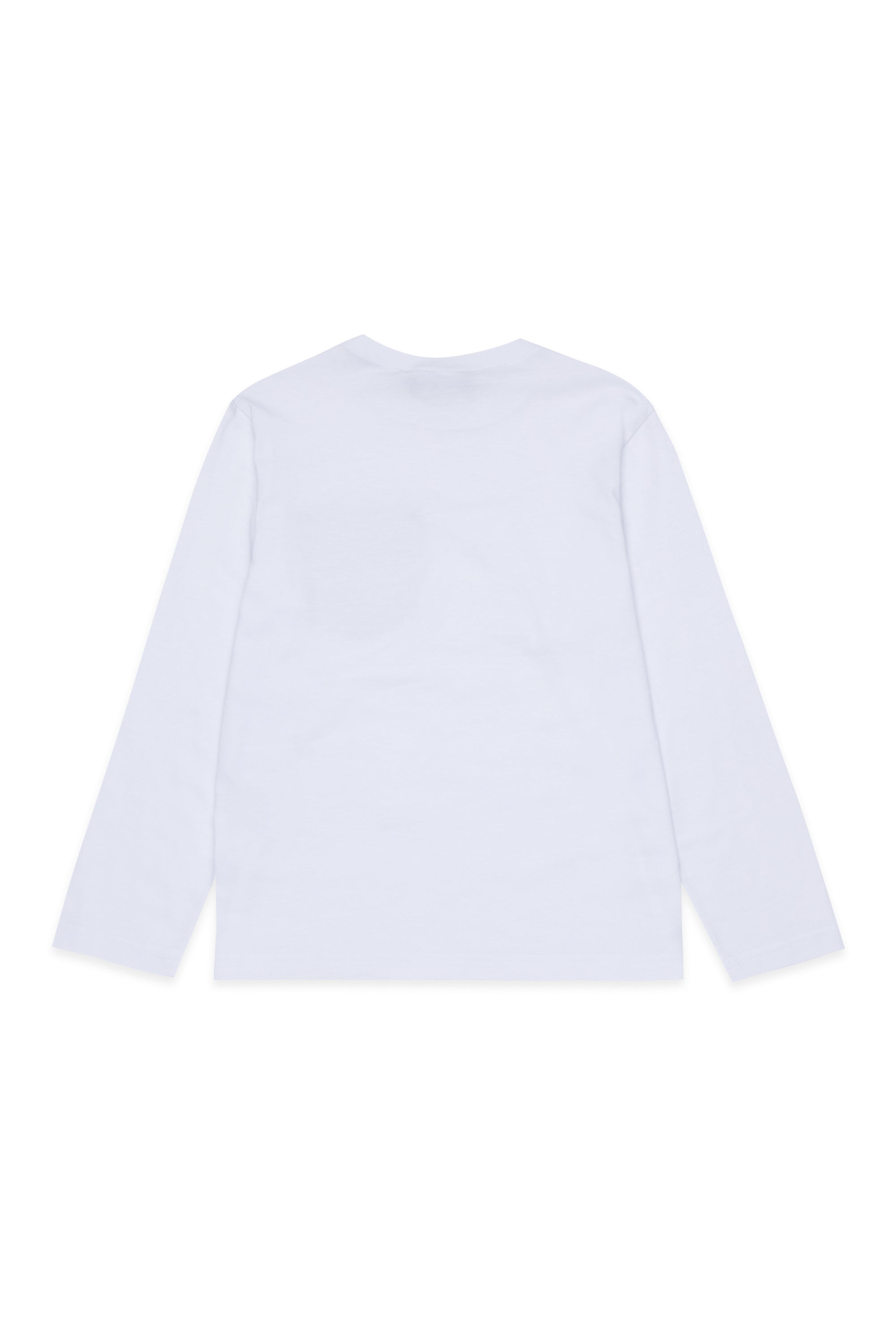 White Long Sleeve T-Shirt with Contrast Pocket for Kids Dsquared Kid